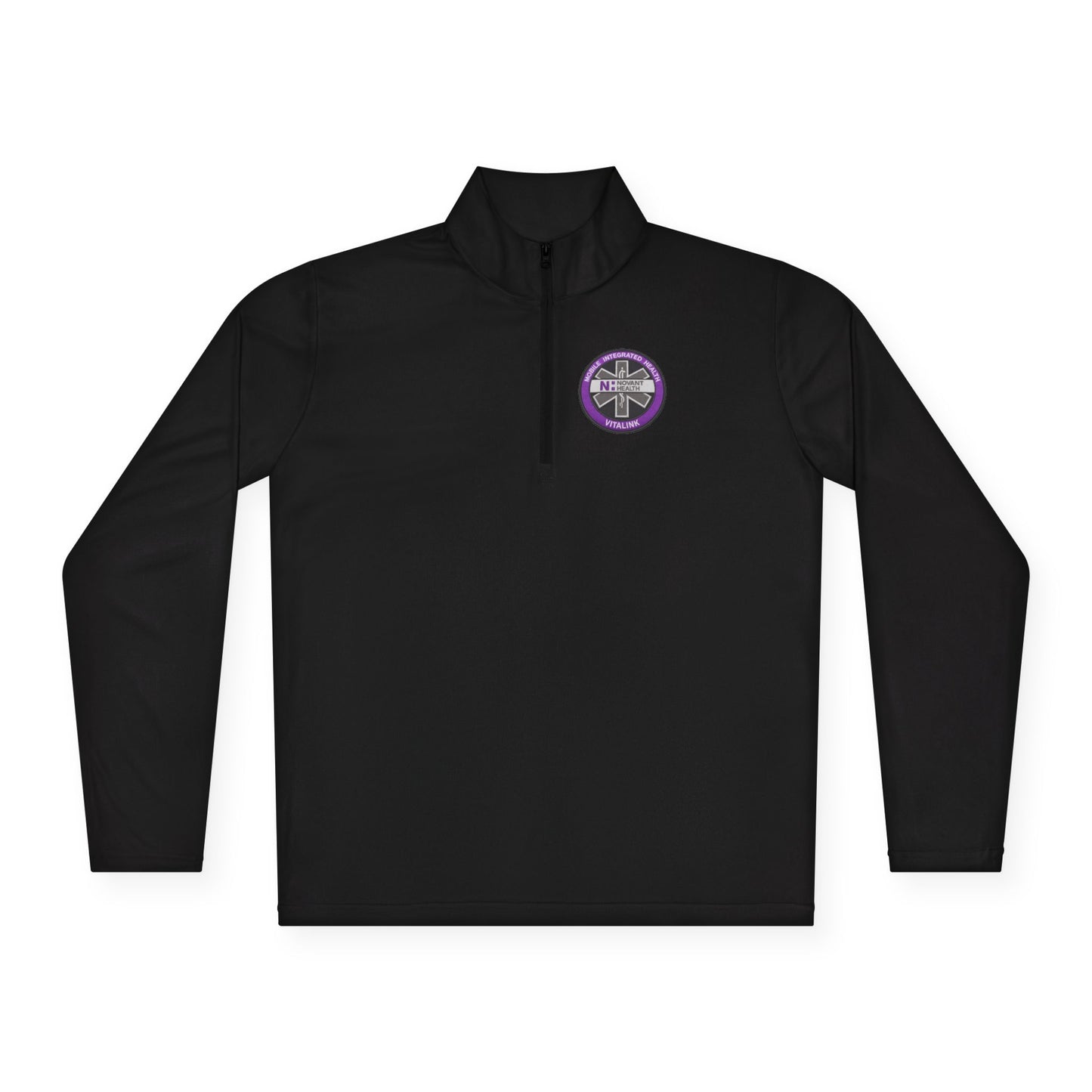NH VL Quarter-Zip Pullover — Purple Cross Crest Embroidered Logo