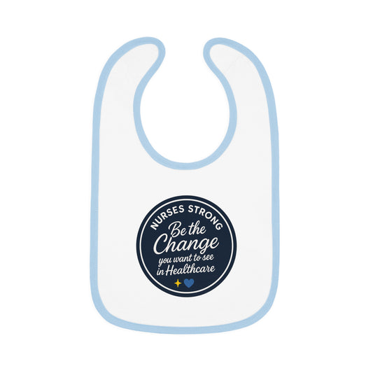 Baby Contrast Trim Jersey Bib
