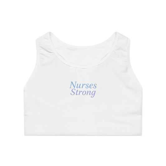 Nurses Strong Sports Bra | Empowering Activewear for Healthcare Heroes, Workout Gear, Gift for Nurses, Fitness Top, Nursing Apparel