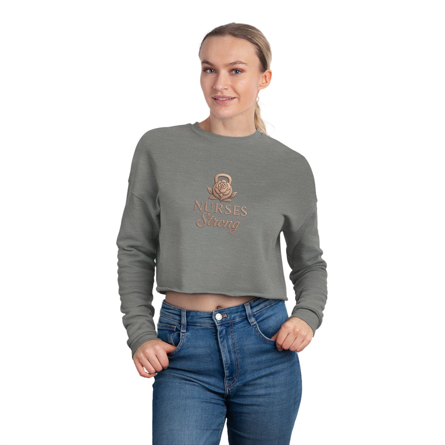 Rose Gold Kettlebell Cropped Top | Casual Wear, Cozy and Stylish