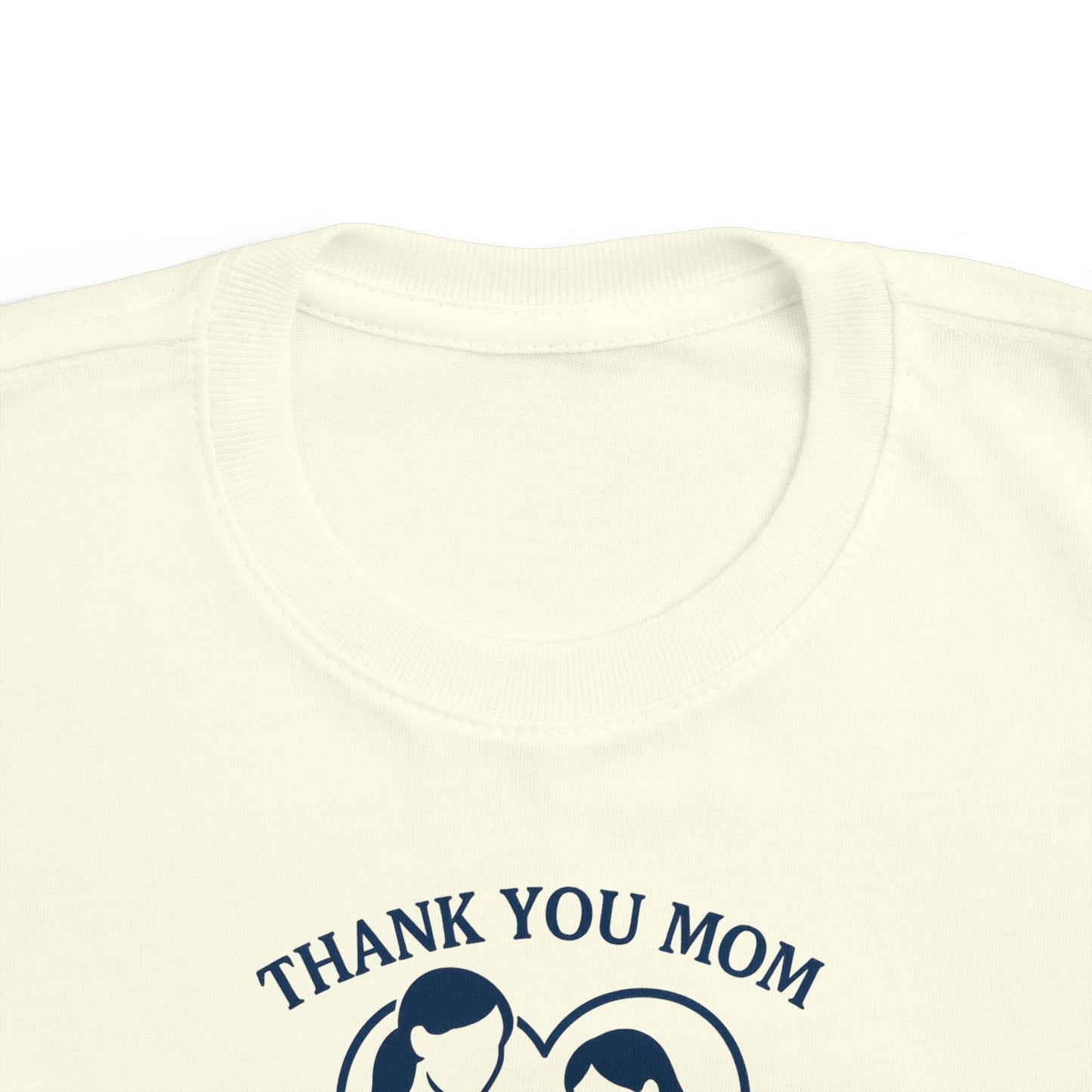 Toddler's Thank You Mom Tee, Cute Toddler Shirt, Kids' Gift for Mother's Day, Birthday Party Outfit, Comfy Jersey T-Shirt