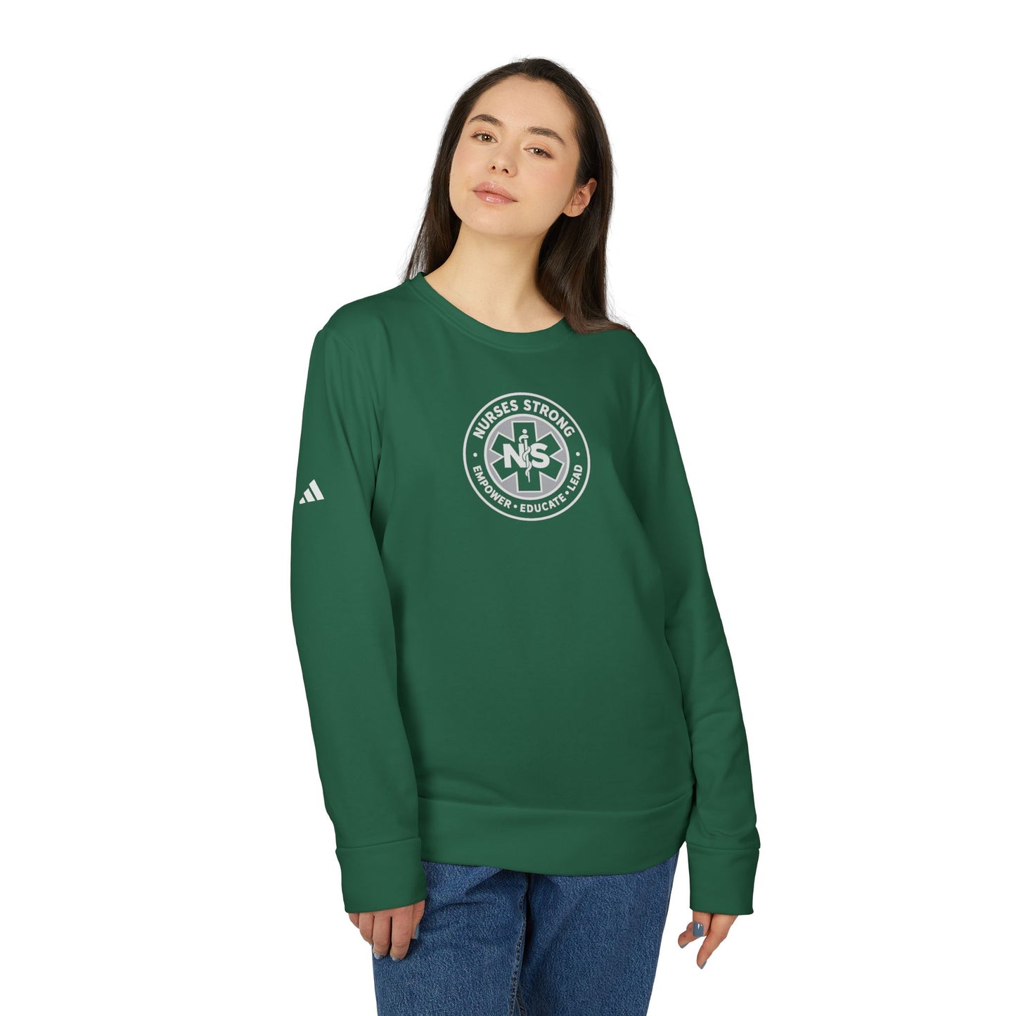 Adidas Caduceus Cozy Unisex Fleece Sweatshirt for Everyday Comfort, Streetwear Style, Casual Wear, Gift for Him/Her, Trendy Outerwear