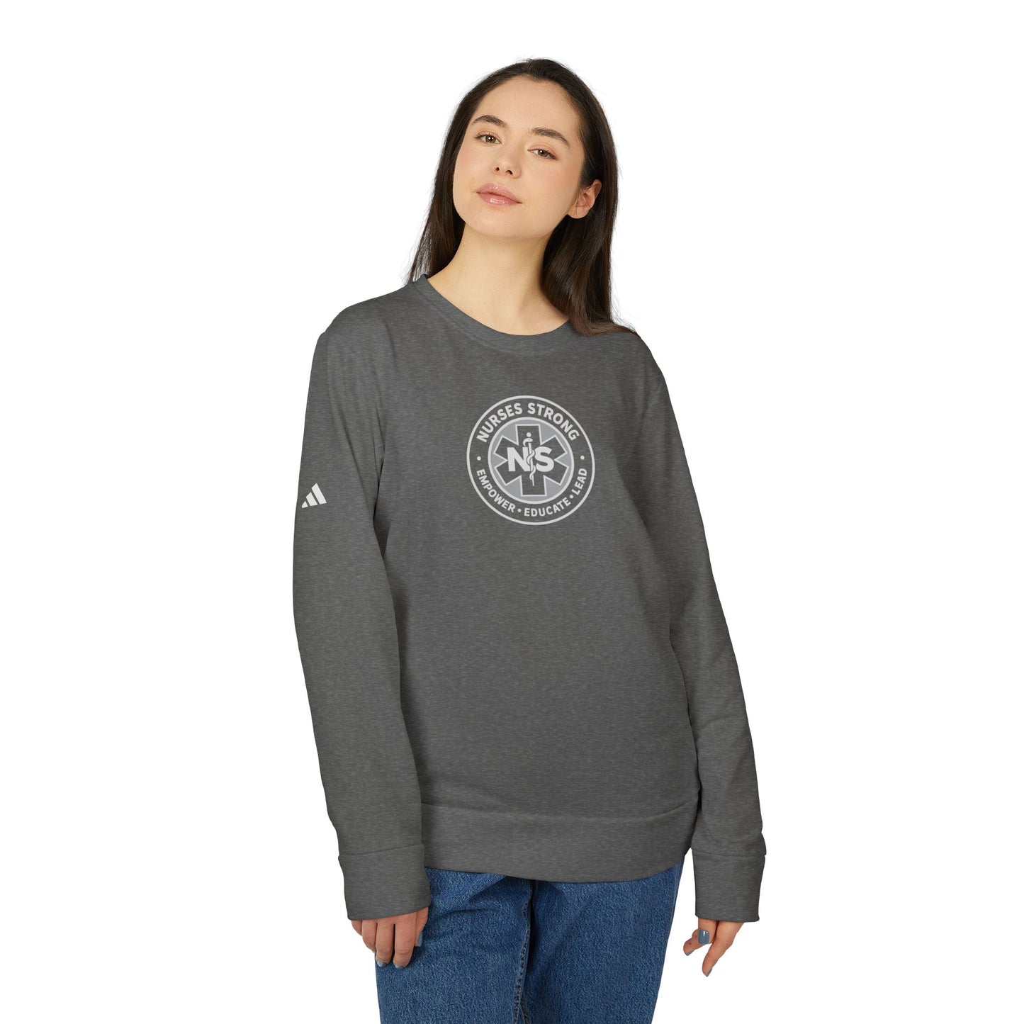 Adidas Caduceus Cozy Unisex Fleece Sweatshirt for Everyday Comfort, Streetwear Style, Casual Wear, Gift for Him/Her, Trendy Outerwear