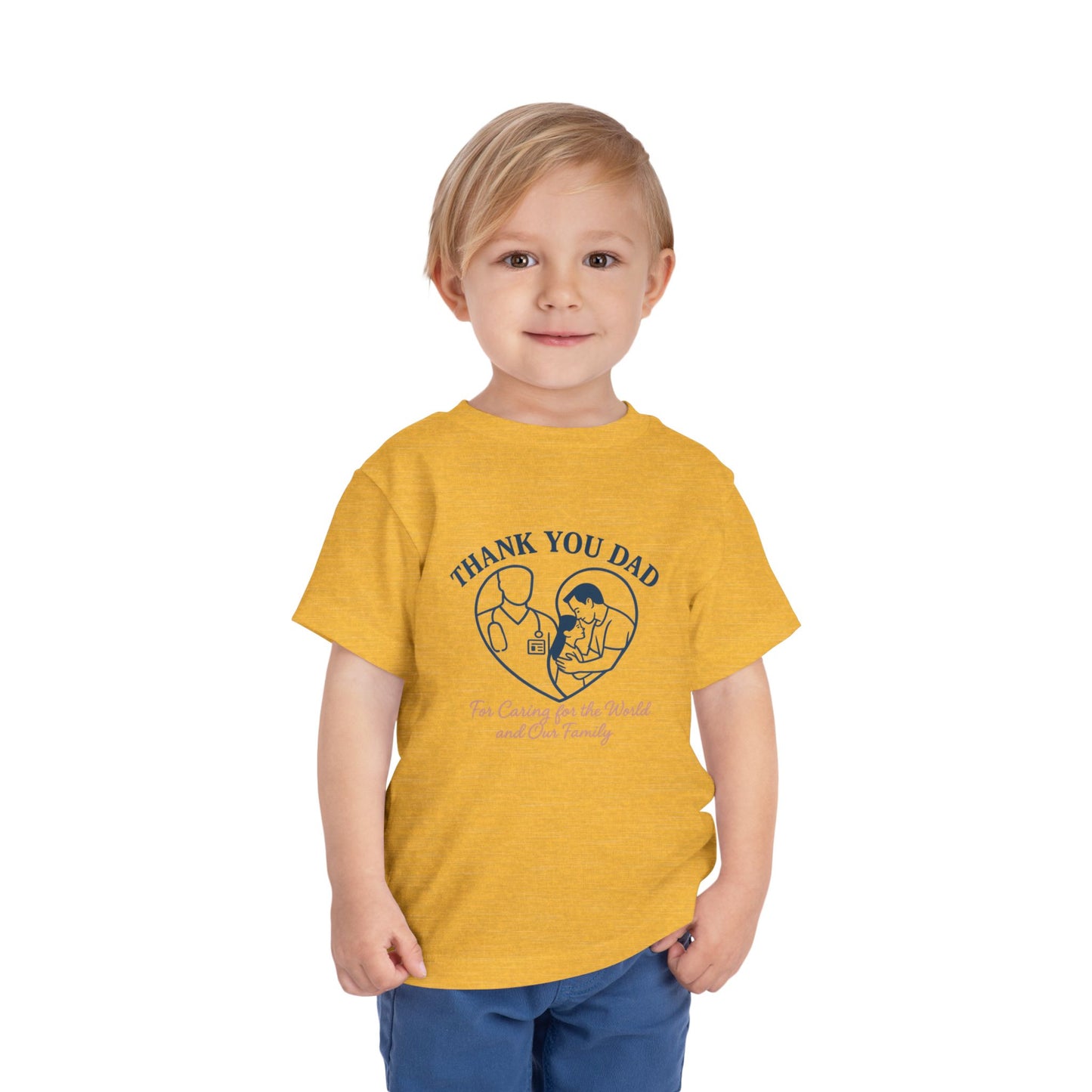 Thank You Dad Toddler Tee, Kids Nurses Appreciation Shirt, Father's Day Gift, Toddler Short Sleeve T-Shirt, Cute Baby Tee