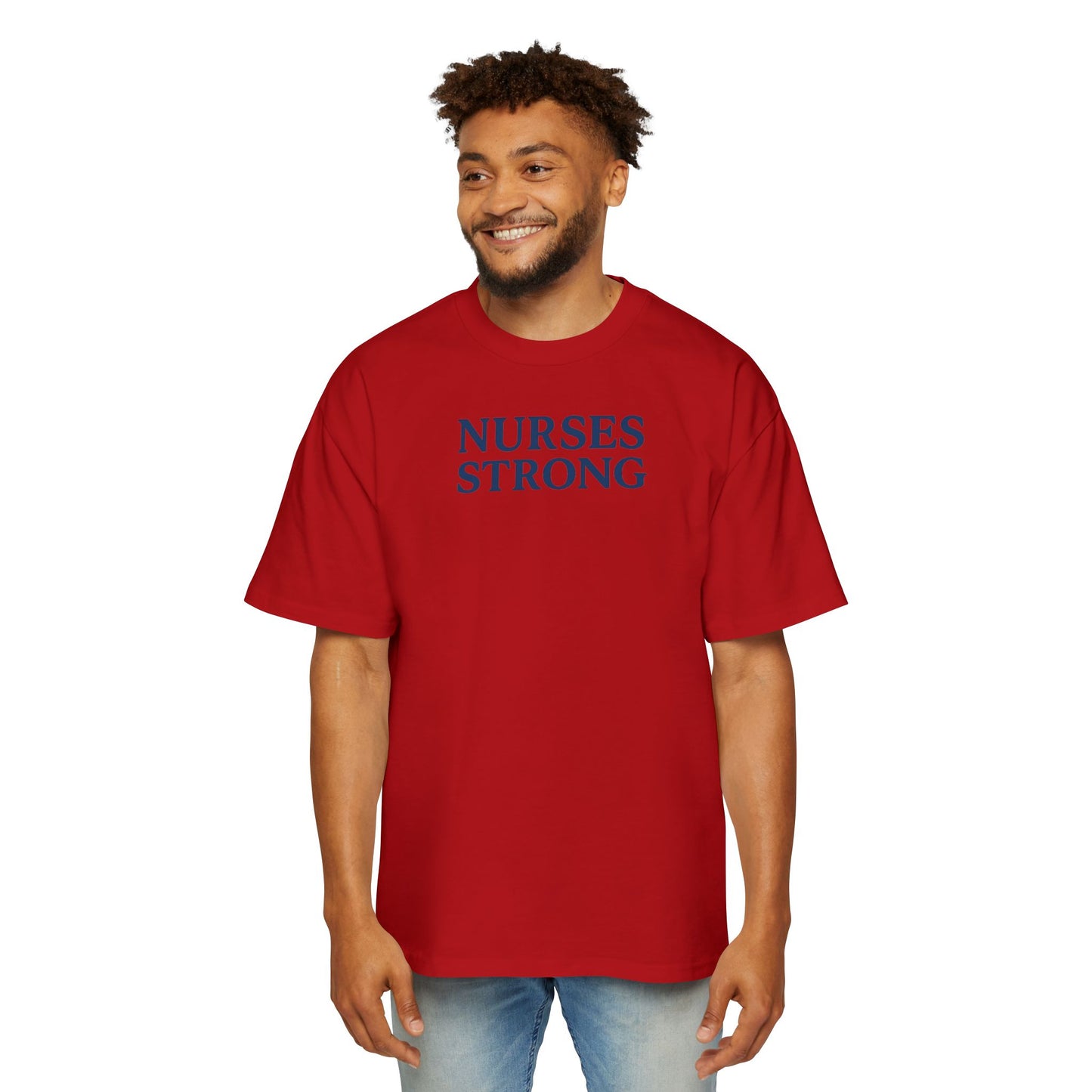 Nurses Strong Oversized Tee, Casual Wear, Healthcare Apparel, Gift for Nurses, Comfortable Tee, Empowering Shirt