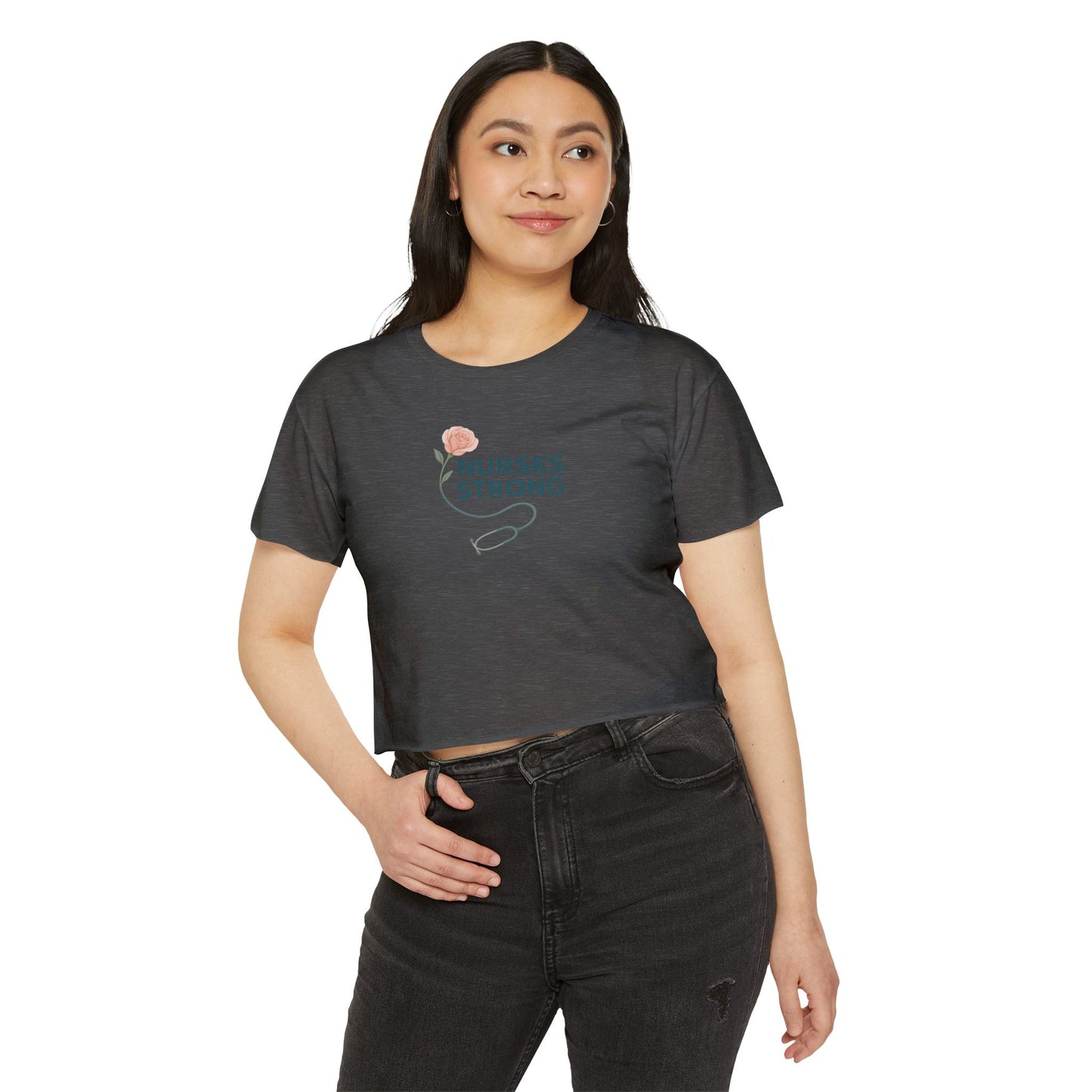 Flower/stethoscope  Festival Crop Top | Gift for Nurses,