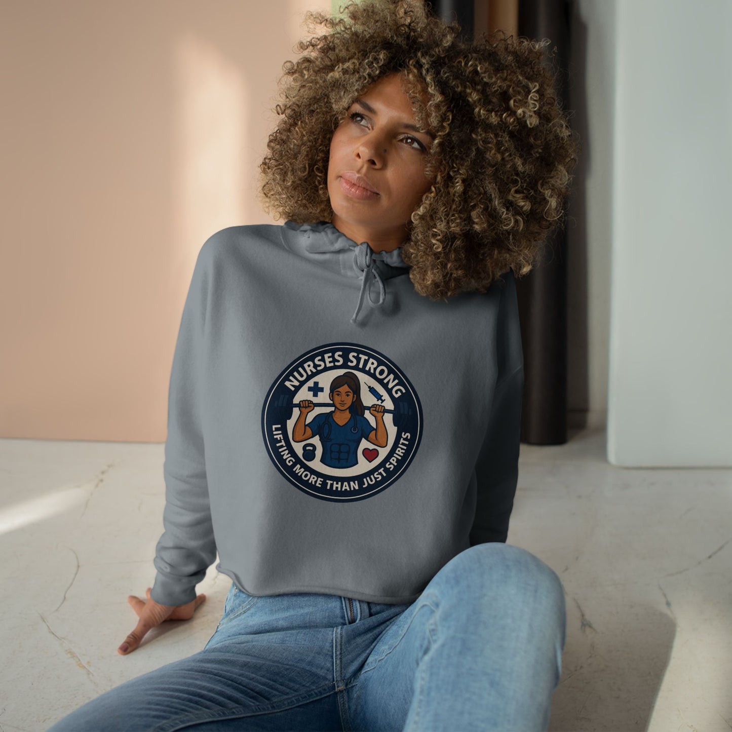 Empowering Nurse Crop Hoodie - Stylish, Comfortable, Perfect Gift for Healthcare Heroes, Nurse Appreciation, Med School Graduation, [...]