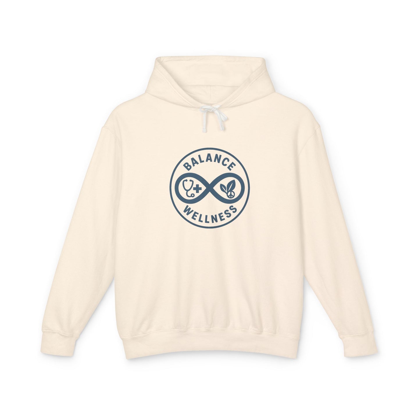 Balance Wellness Design, Cozy Gift for Mindfulness, Lightweight Hooded Sweatshirt, Yoga, Fitness, Relaxation, Self-Care