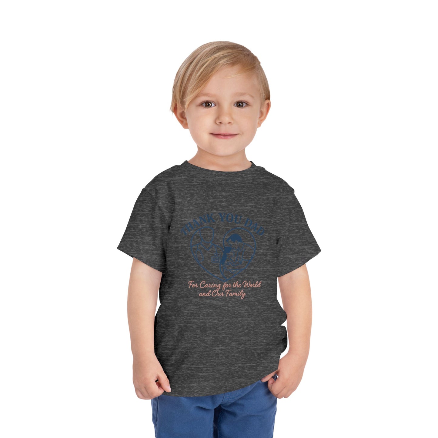 Thank You Dad Toddler Tee, Kids Nurses Appreciation Shirt, Father's Day Gift, Toddler Short Sleeve T-Shirt, Cute Baby Tee