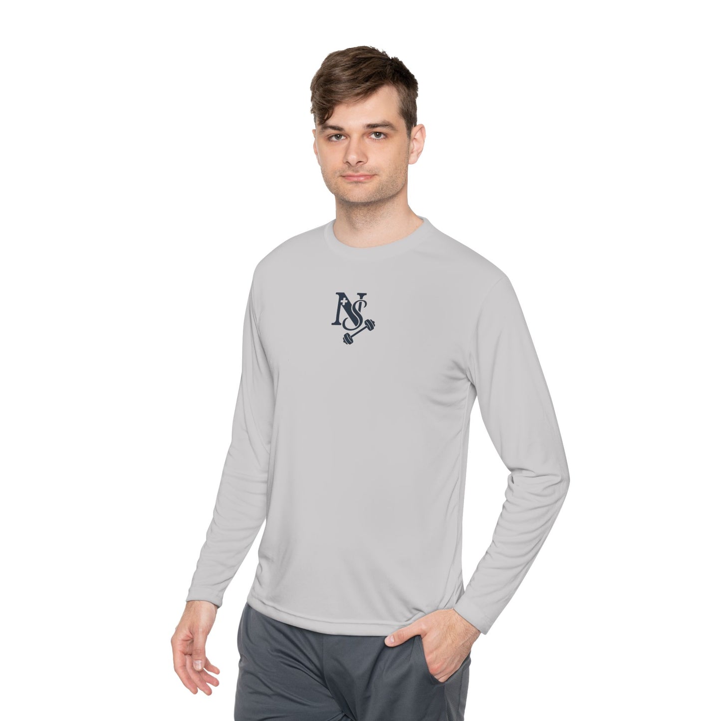 DB Cross Fitness Long Sleeve Tee, Gym Shirt, Workout Apparel, Weightlifting Top, Casual Sportswear, Active Lifestyle Clothing