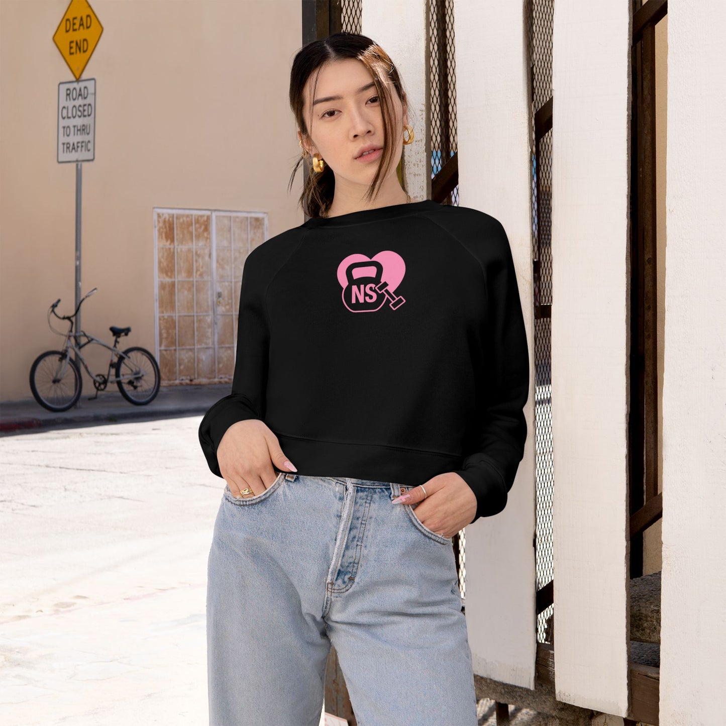 Nurses Strong Cropped Fleece Pullover, Women's Fitness Sweater, Stylish Nurse Gift, Motivational Workout Top, Cozy Athletic Wear