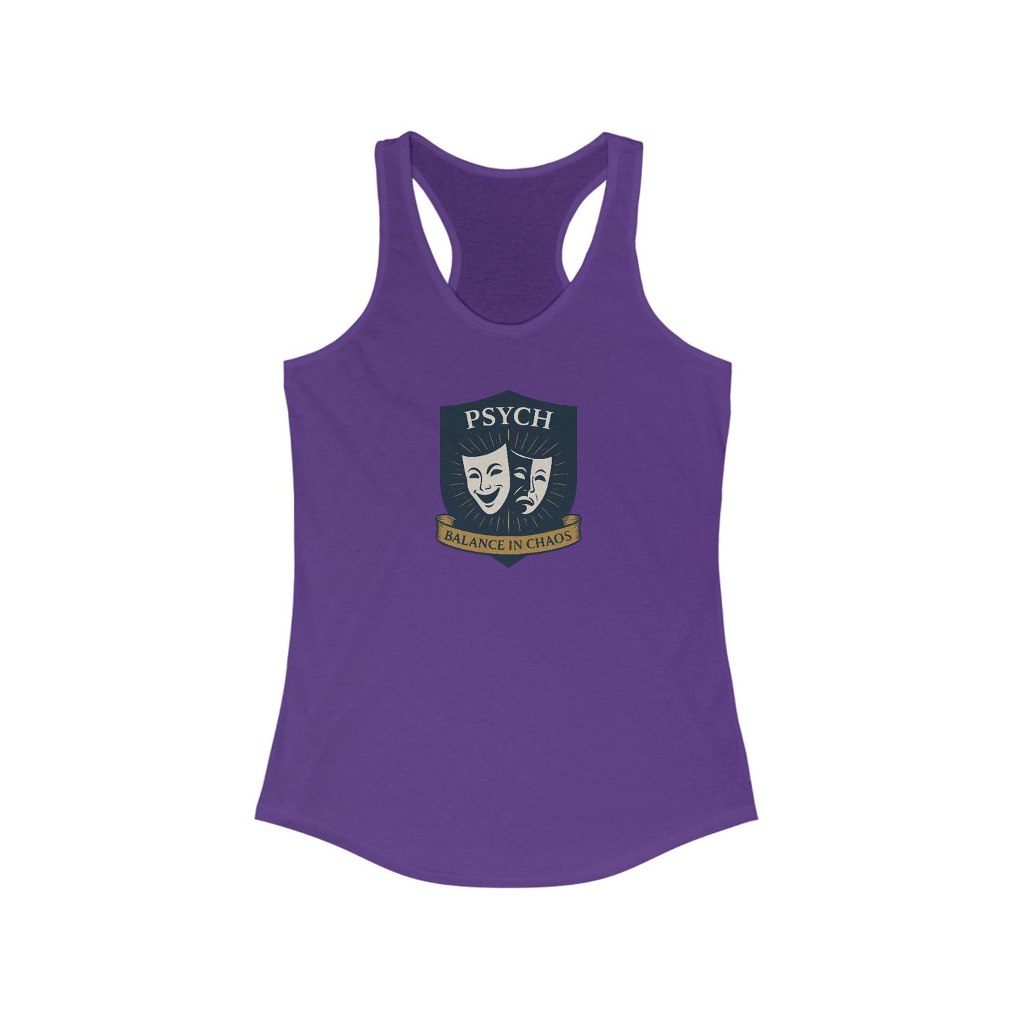 Psych Sigil Themed Women's Racerback Tank, Ideal for Summer, Workouts, Gifts, Casual Wear, Funny TV Show Merchandise