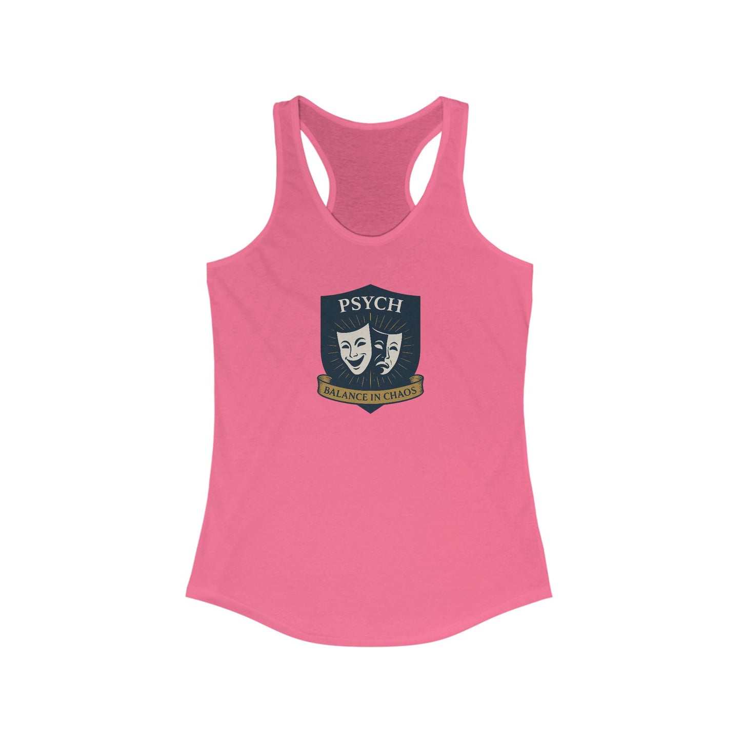 Psych Sigil Themed Women's Racerback Tank, Ideal for Summer, Workouts, Gifts, Casual Wear, Funny TV Show Merchandise