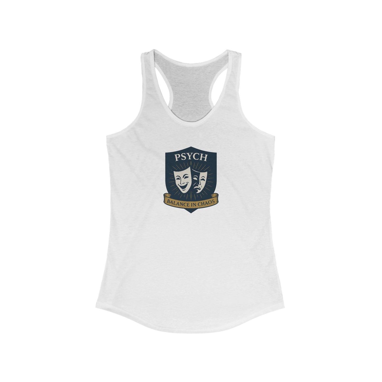 Psych Sigil Themed Women's Racerback Tank, Ideal for Summer, Workouts, Gifts, Casual Wear, Funny TV Show Merchandise