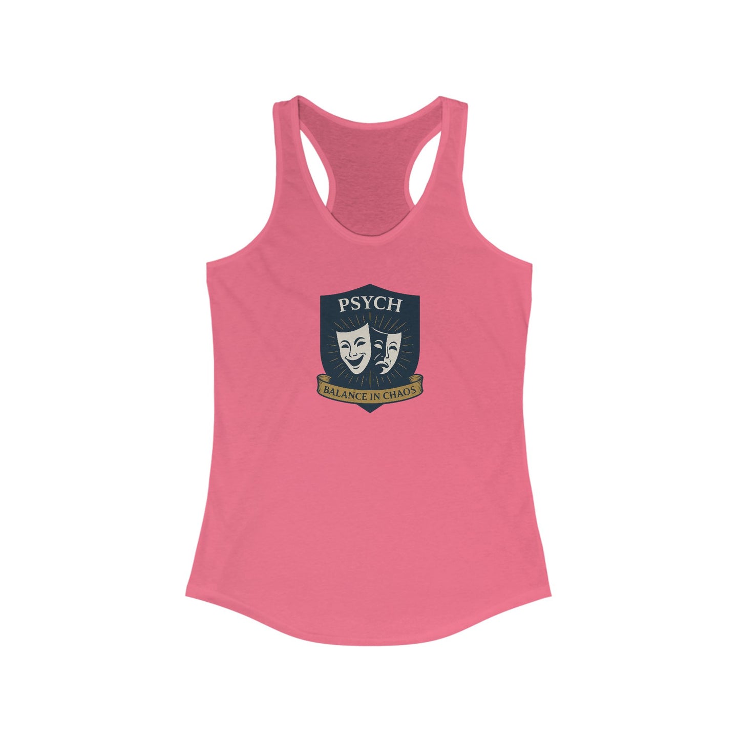 Psych Sigil Themed Women's Racerback Tank, Ideal for Summer, Workouts, Gifts, Casual Wear, Funny TV Show Merchandise