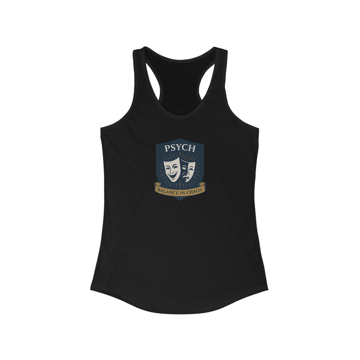 Psych Sigil Themed Women's Racerback Tank, Ideal for Summer, Workouts, Gifts, Casual Wear, Funny TV Show Merchandise