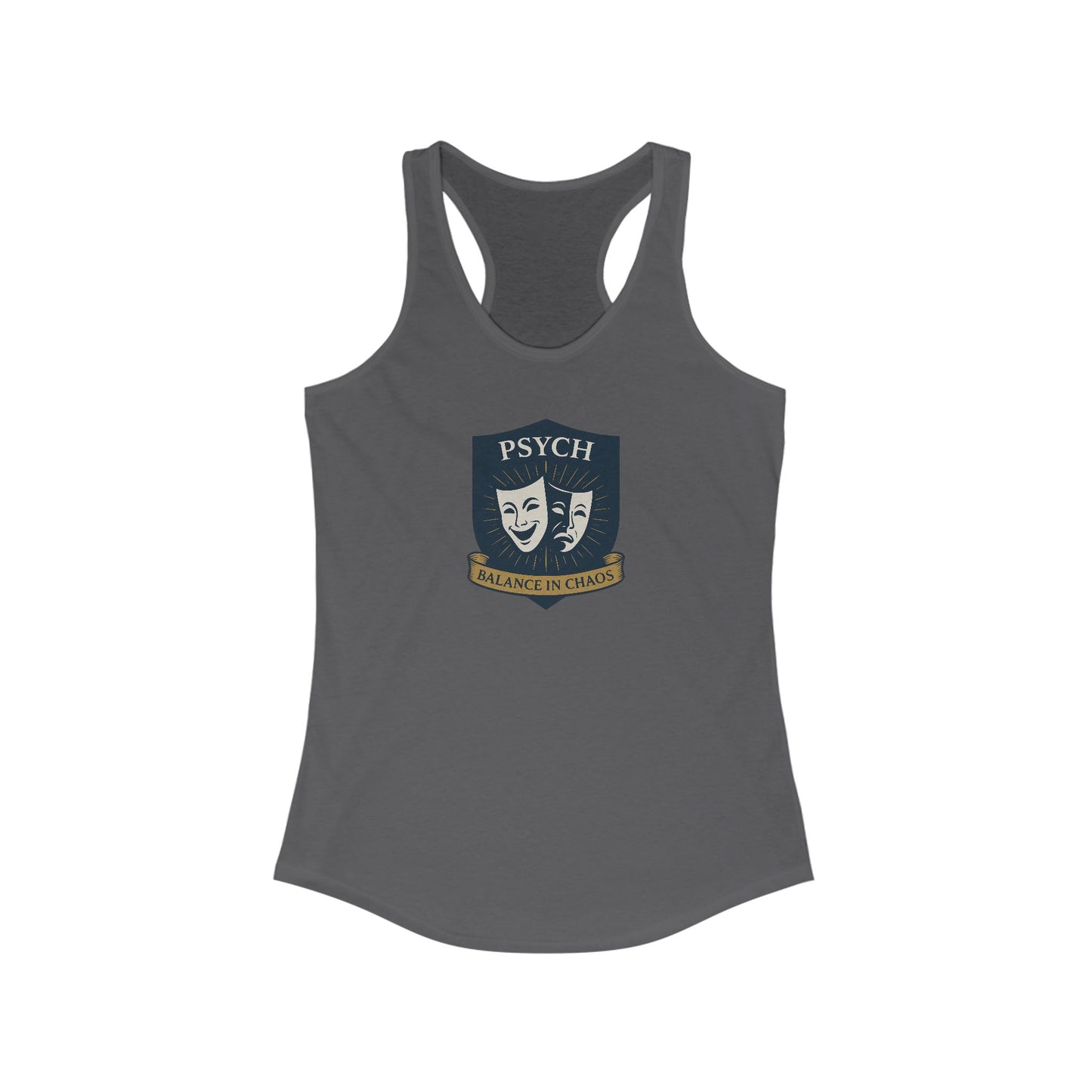 Psych Sigil Themed Women's Racerback Tank, Ideal for Summer, Workouts, Gifts, Casual Wear, Funny TV Show Merchandise