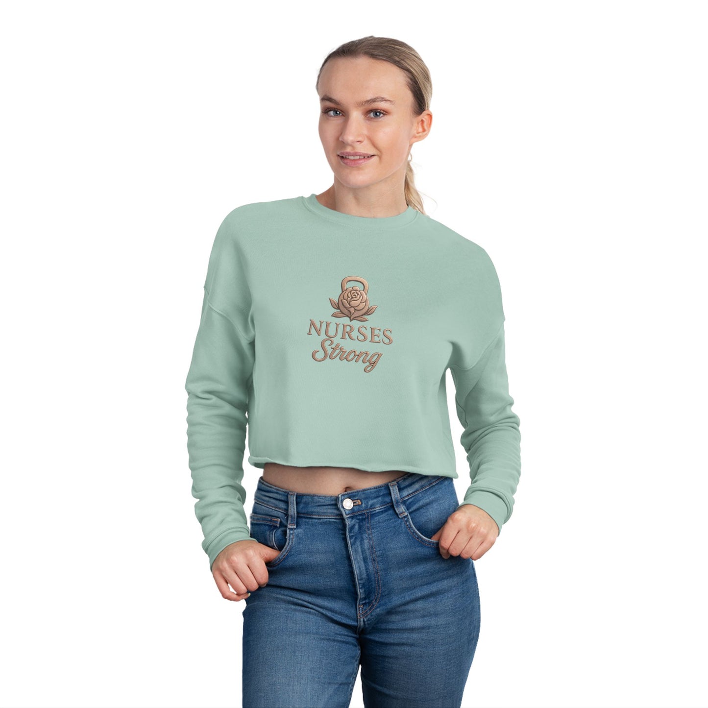 Rose Gold Kettlebell Cropped Top | Casual Wear, Cozy and Stylish