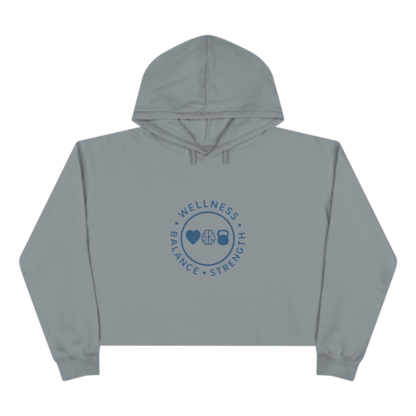 Wellness Crop Hoodie: Balance & Strength, Fitness Apparel