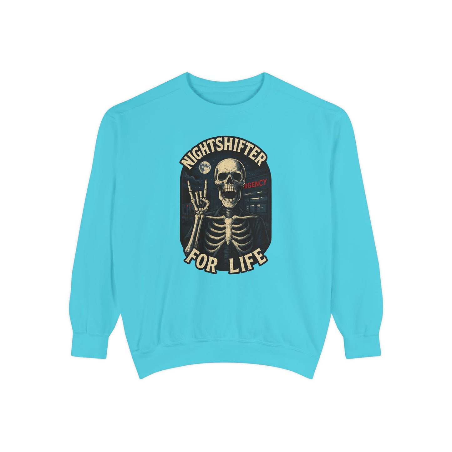 Nightshifter for Life, Unisex Sweatshirt Nurses Strong, Cozy Gift for Healthcare Workers, Casual Wear, Fall Fashion