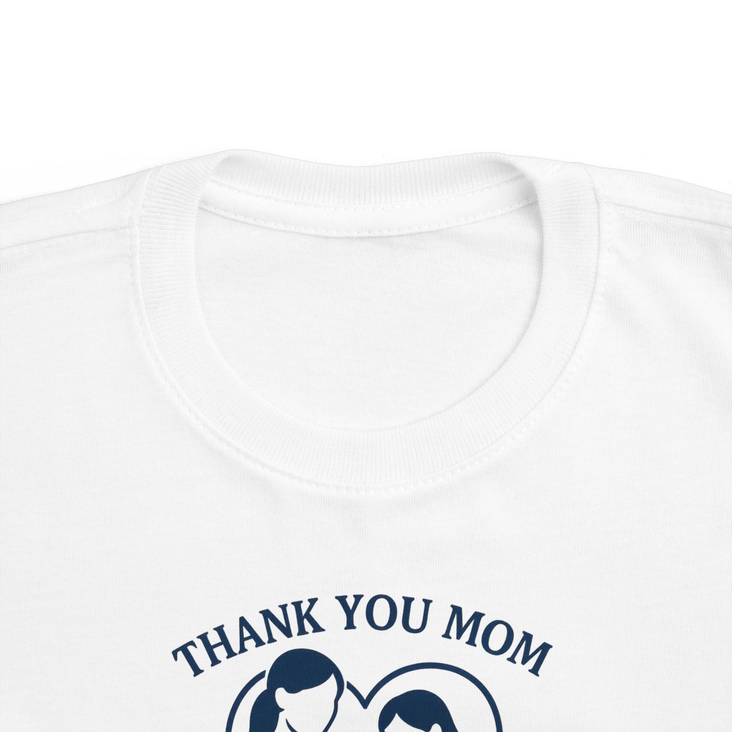 Toddler's Thank You Mom Tee, Cute Toddler Shirt, Kids' Gift for Mother's Day, Birthday Party Outfit, Comfy Jersey T-Shirt