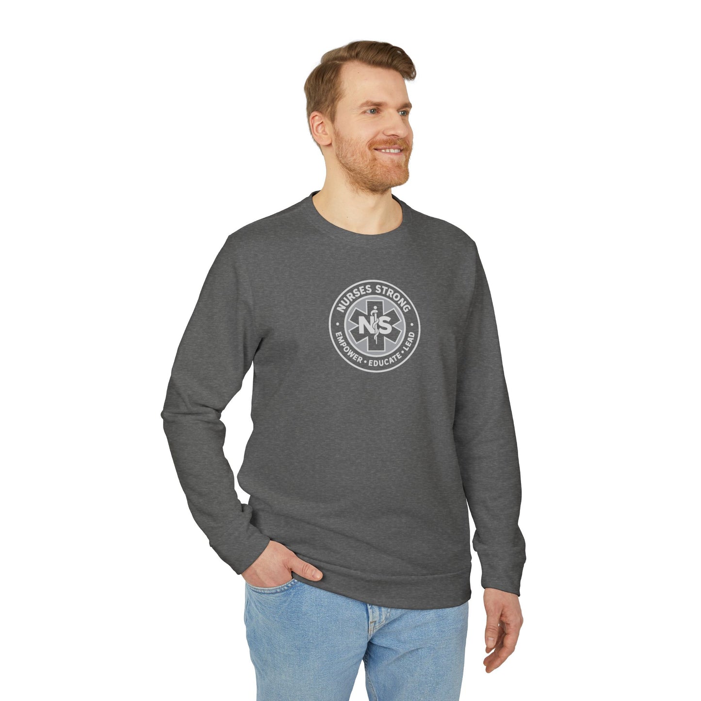 Adidas Caduceus Cozy Unisex Fleece Sweatshirt for Everyday Comfort, Streetwear Style, Casual Wear, Gift for Him/Her, Trendy Outerwear