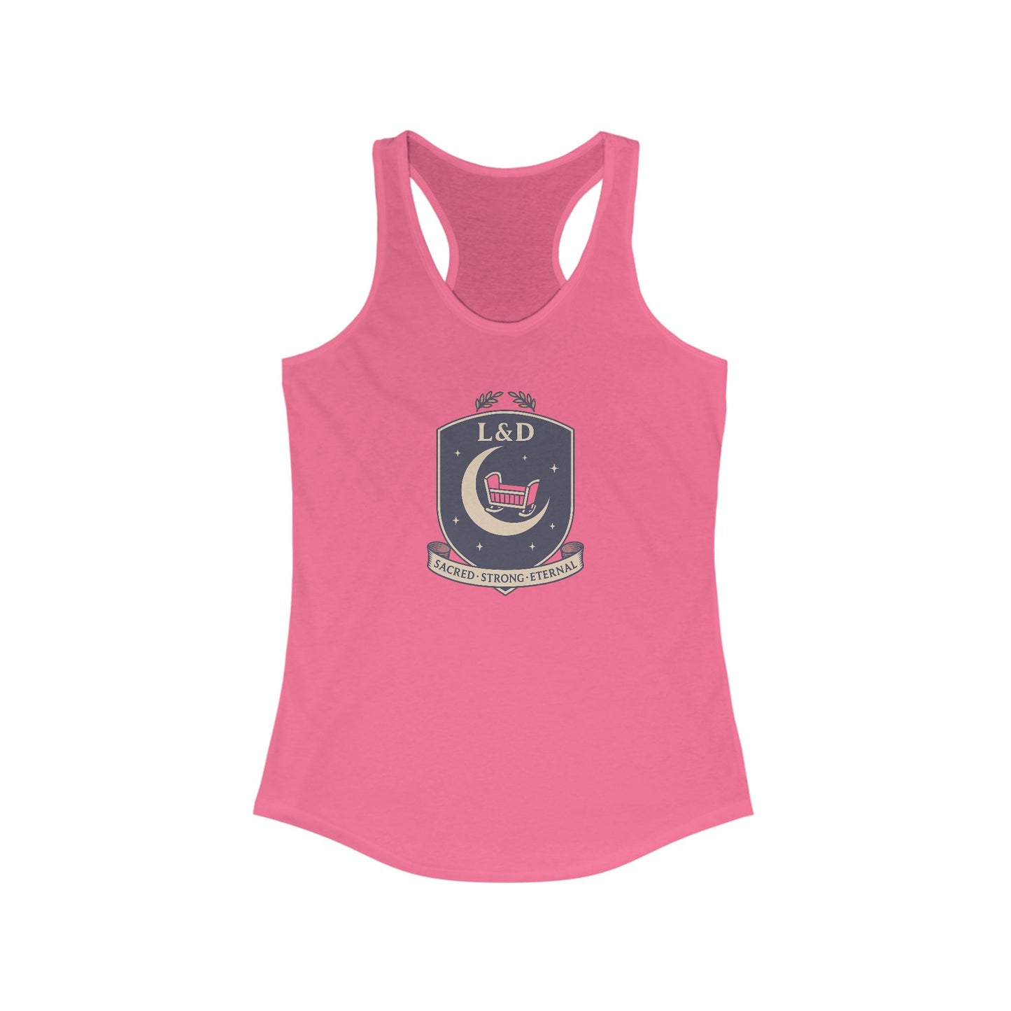 L&D Sigil Racerback Tank Top - Perfect for Workout, Casual Wear, Summer Style, Motivational Apparel, Gifts for Fitness Enthusiasts