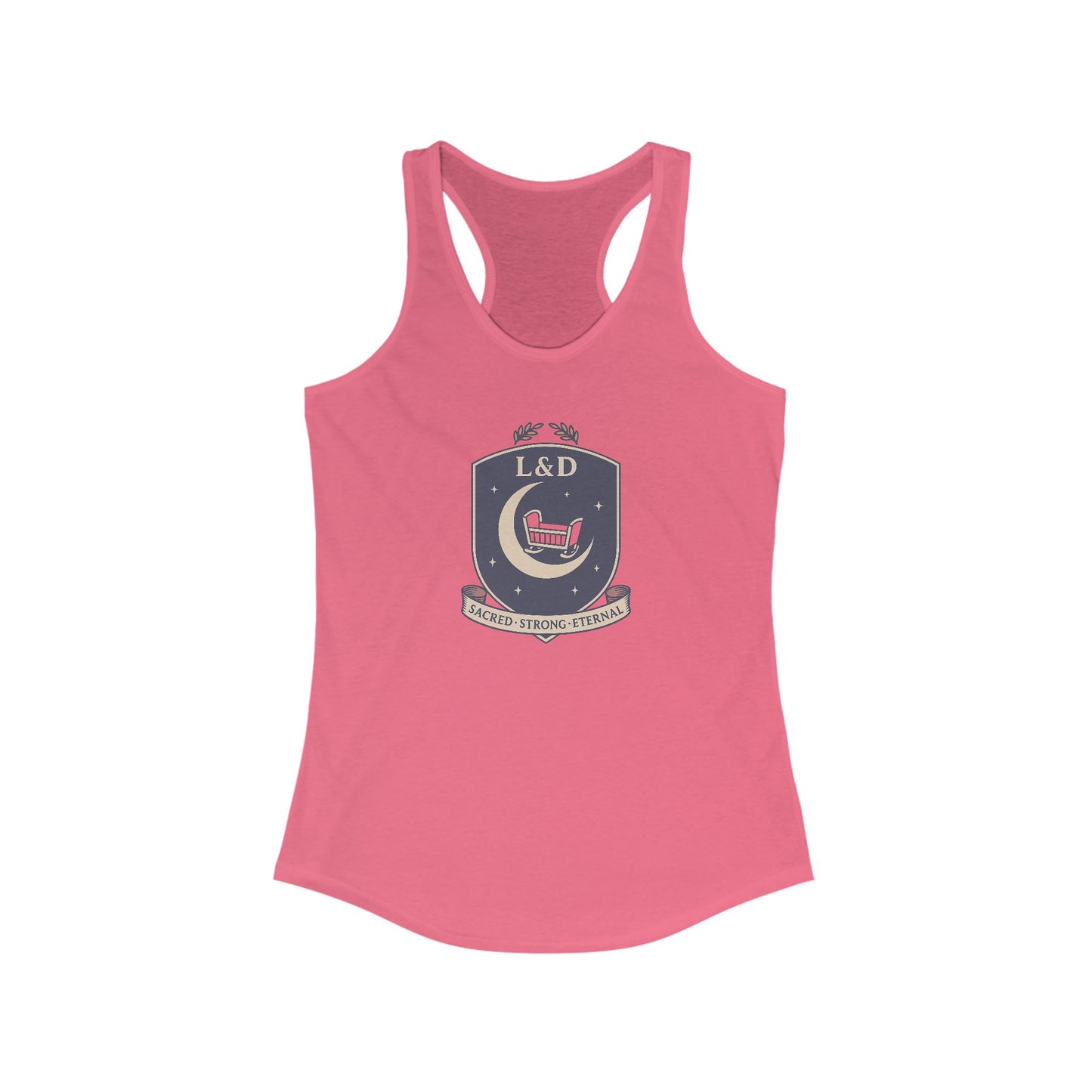 L&D Sigil Racerback Tank Top - Perfect for Workout, Casual Wear, Summer Style, Motivational Apparel, Gifts for Fitness Enthusiasts