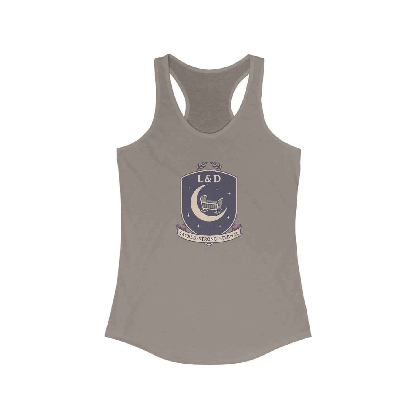 L&D Sigil Racerback Tank Top - Perfect for Workout, Casual Wear, Summer Style, Motivational Apparel, Gifts for Fitness Enthusiasts