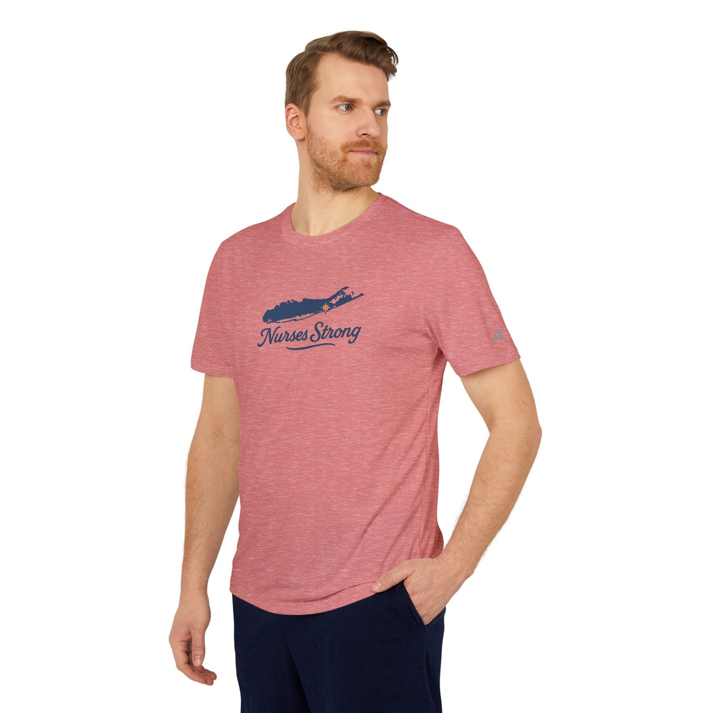 LI Strong NS Adidas Sports Tee, Casual, Activewear, Fitness Gift, Workout Clothing