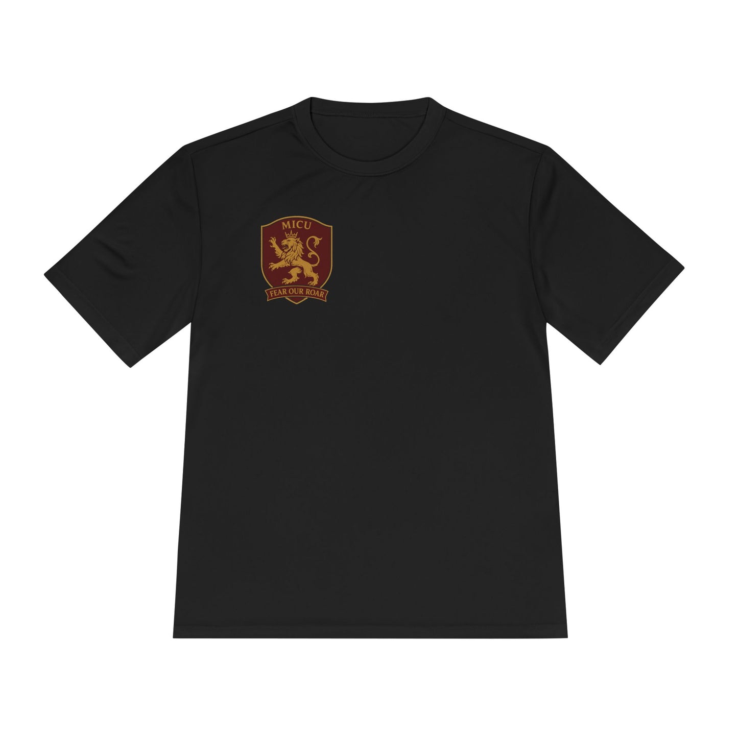 MICU Sigil -Wicking Tee with Crest Design | Activewear for Sports, Gym, Workout, Gift for Fitness Lovers, Casual Wear
