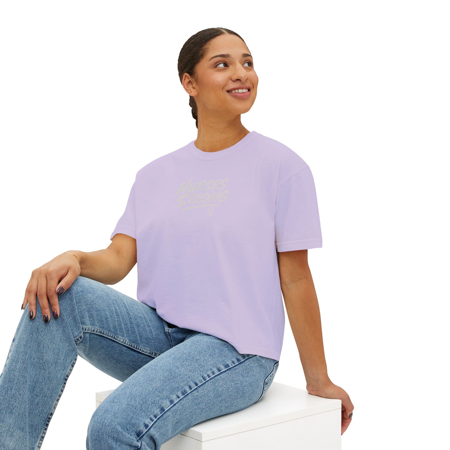NightShifer for Life Trendy Boxy Tee, Everyday Comfort Top, Relaxed Fit Tee for Women