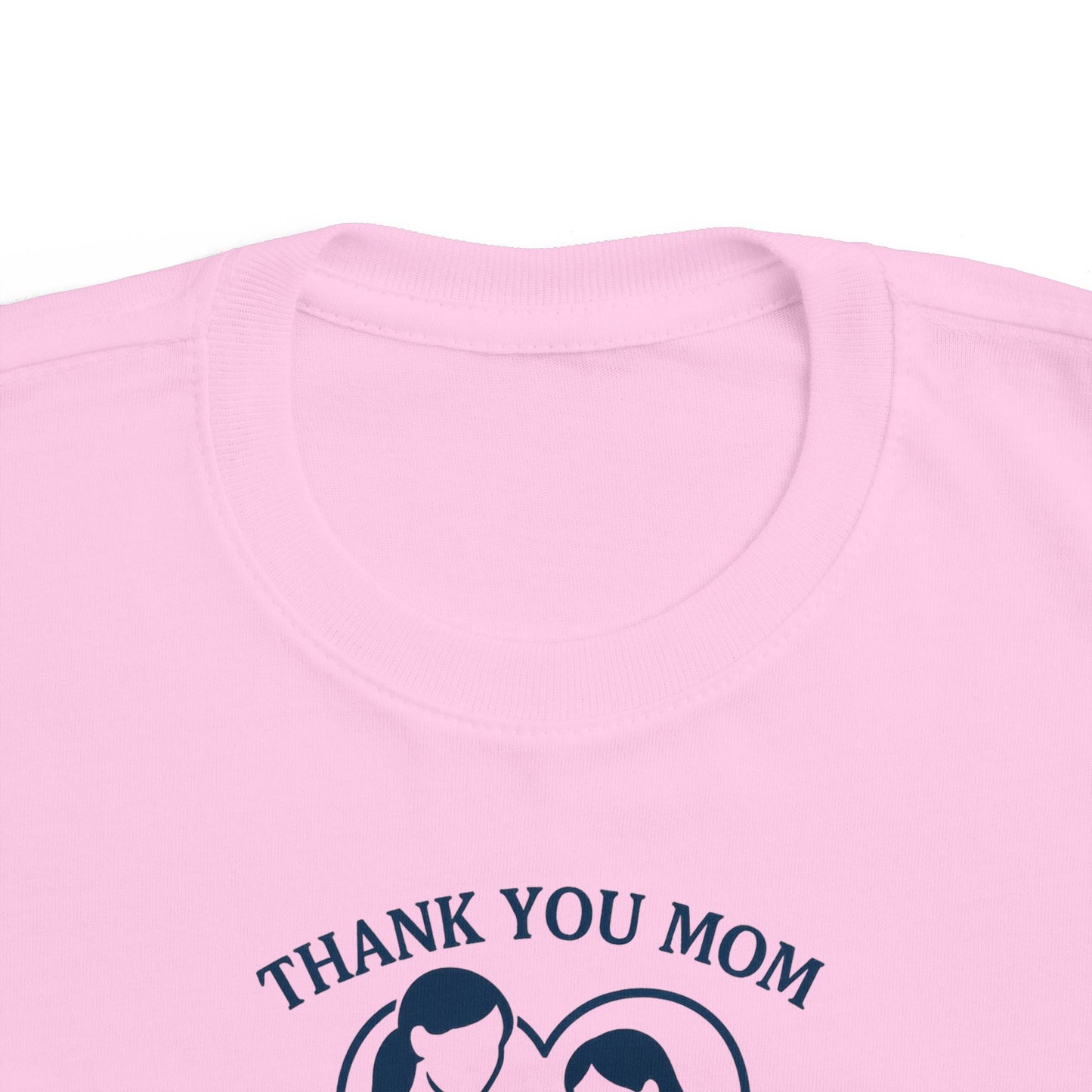 Toddler's Thank You Mom Tee, Cute Toddler Shirt, Kids' Gift for Mother's Day, Birthday Party Outfit, Comfy Jersey T-Shirt
