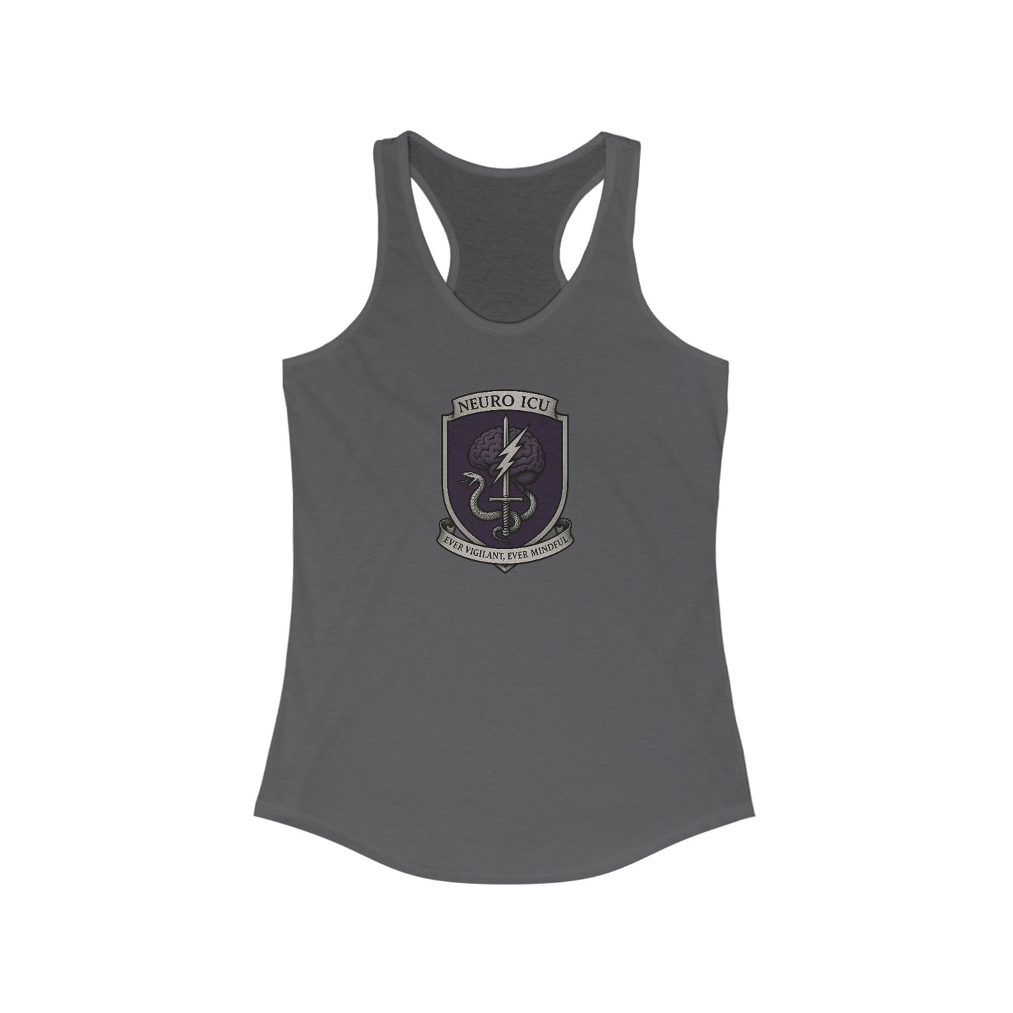 Neuro ICU Women's Racerback Tank Top for Everyday Wear, Fitness, Casual Outings, Gift for Her, Summer Essential