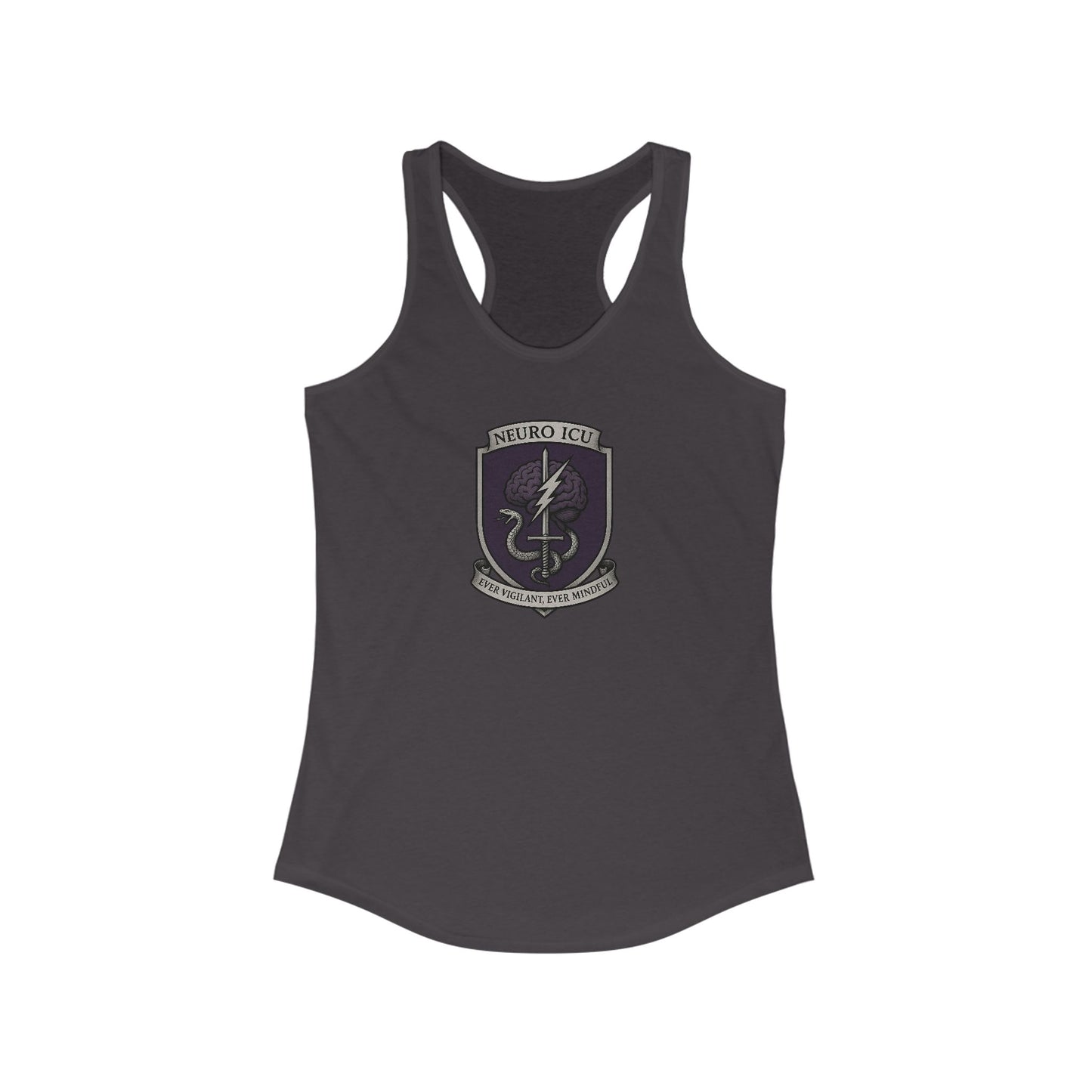 Neuro ICU Women's Racerback Tank Top for Everyday Wear, Fitness, Casual Outings, Gift for Her, Summer Essential