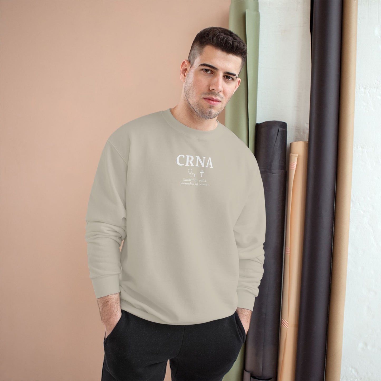 Guided by Faith, Champion Sweatshirt, Cozy Apparel, Inspirational, Perfect Gift for a Graduate