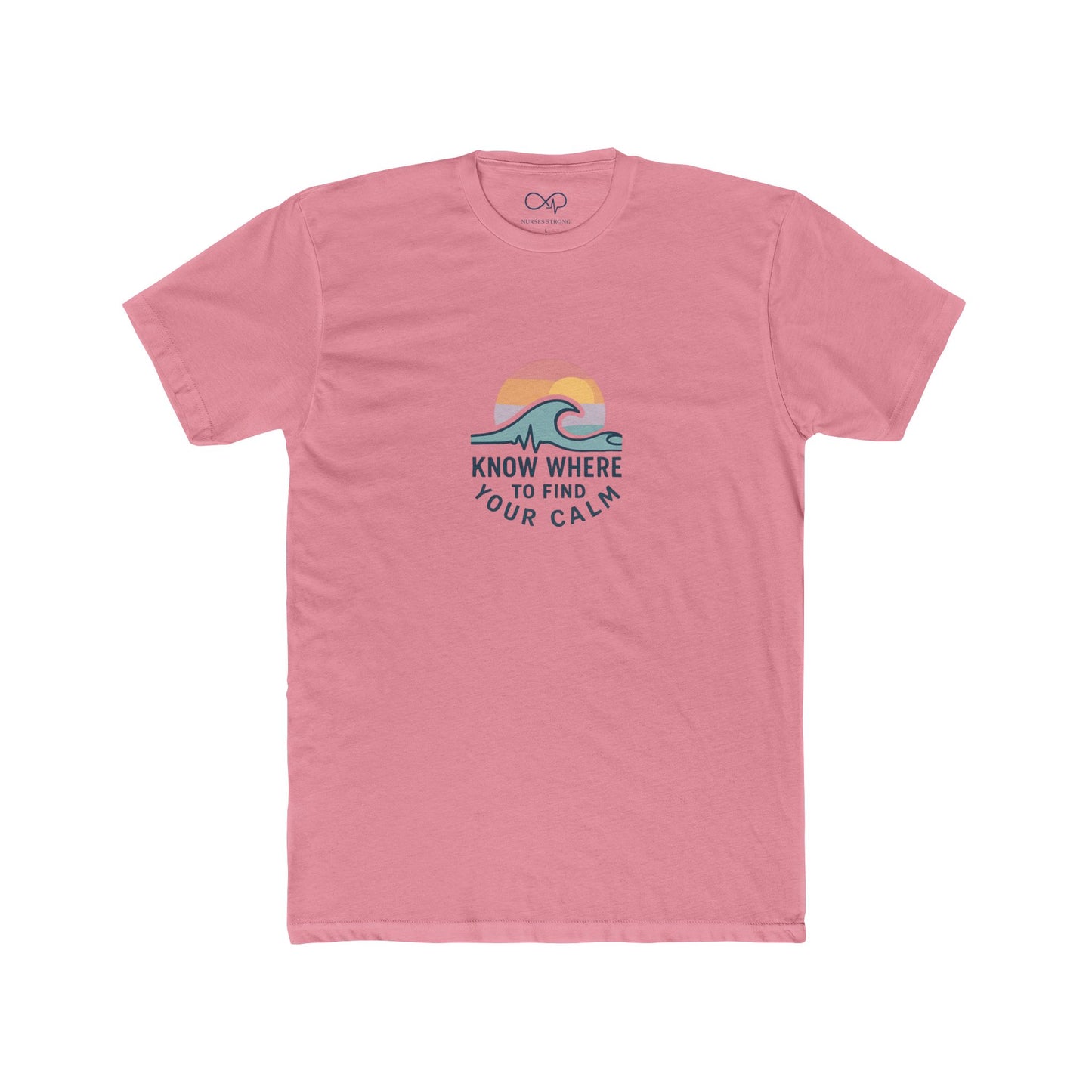 Know Where to Find Your Calm Cozy Ocean Vibes Crew Tee, Cotton Crew Tee, Inspirational Shirt, Beachwear