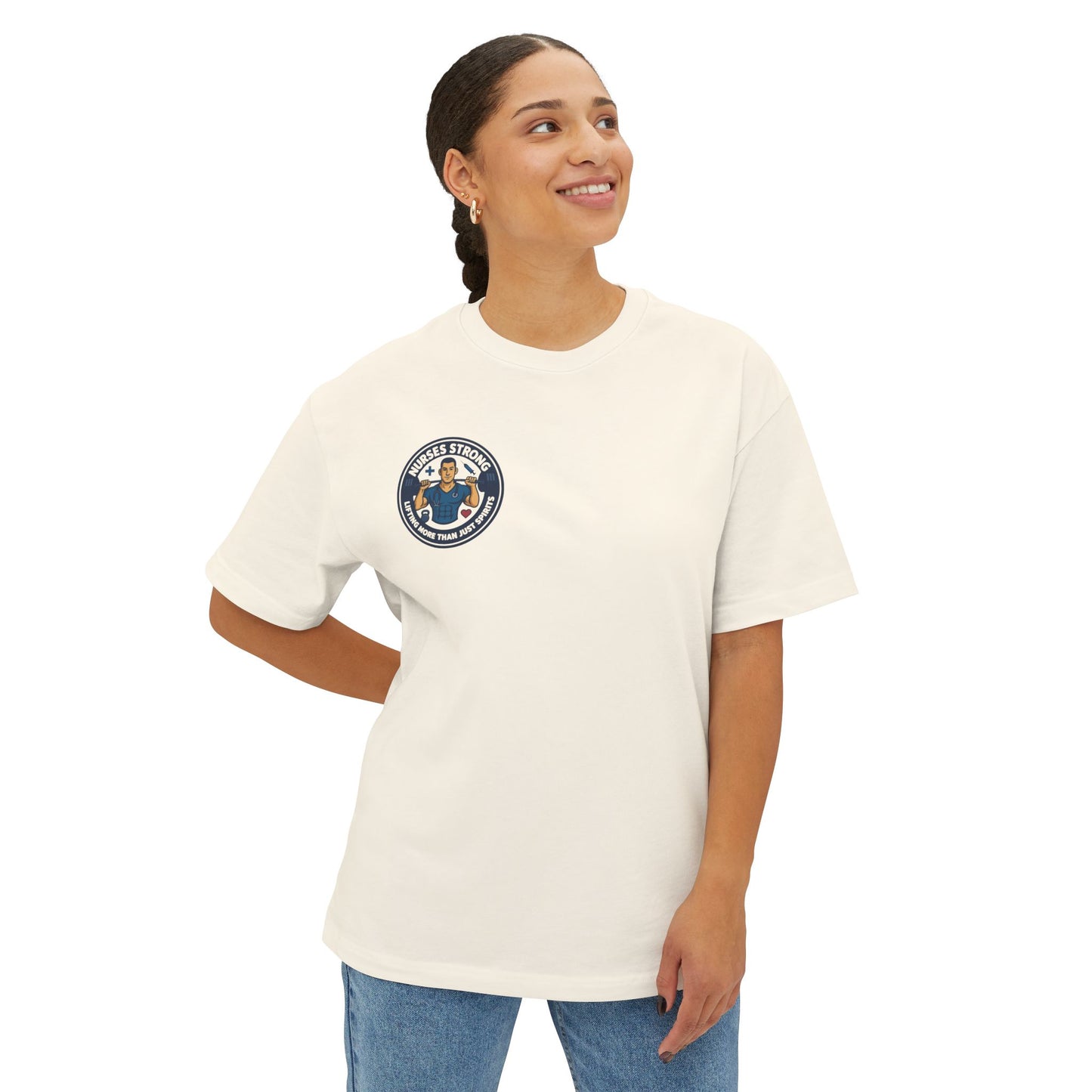 Nurses Strong Oversized Tee, Unisex Graphic Tee, Gift for Healthcare Workers, Comfortable Casual Wear, Medical Appreciation Shirt