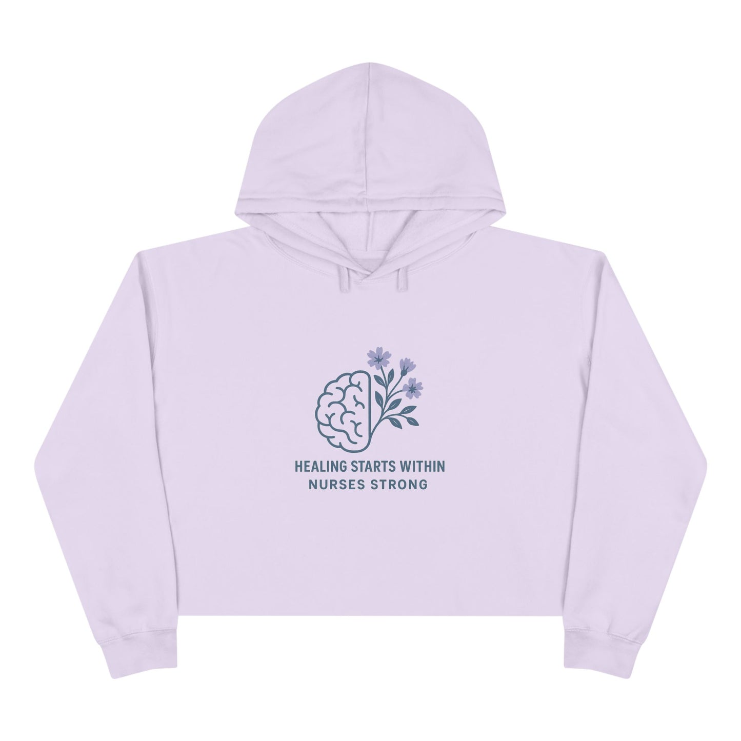 Healing Nurse Crop Hoodie - Supportive Gift for Nurses, Medical Professionals, Self-Care, Appreciation, Wellness