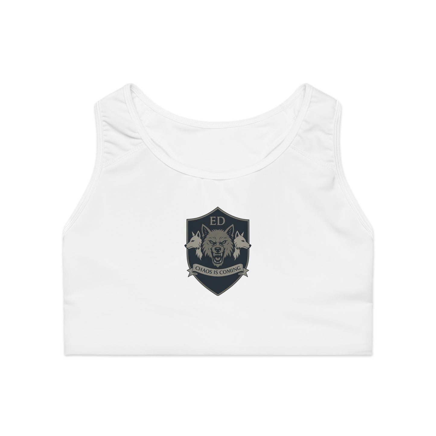 Chaos is Coming Sports Bra - Activewear, Fitness Gear, Workout Essentials, Gifts for Her, Athleisure Style
