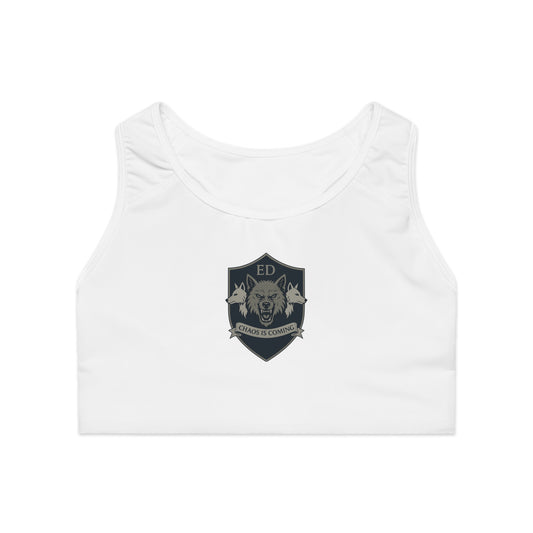 Chaos is Coming Sports Bra - Activewear, Fitness Gear, Workout Essentials, Gifts for Her, Athleisure Style