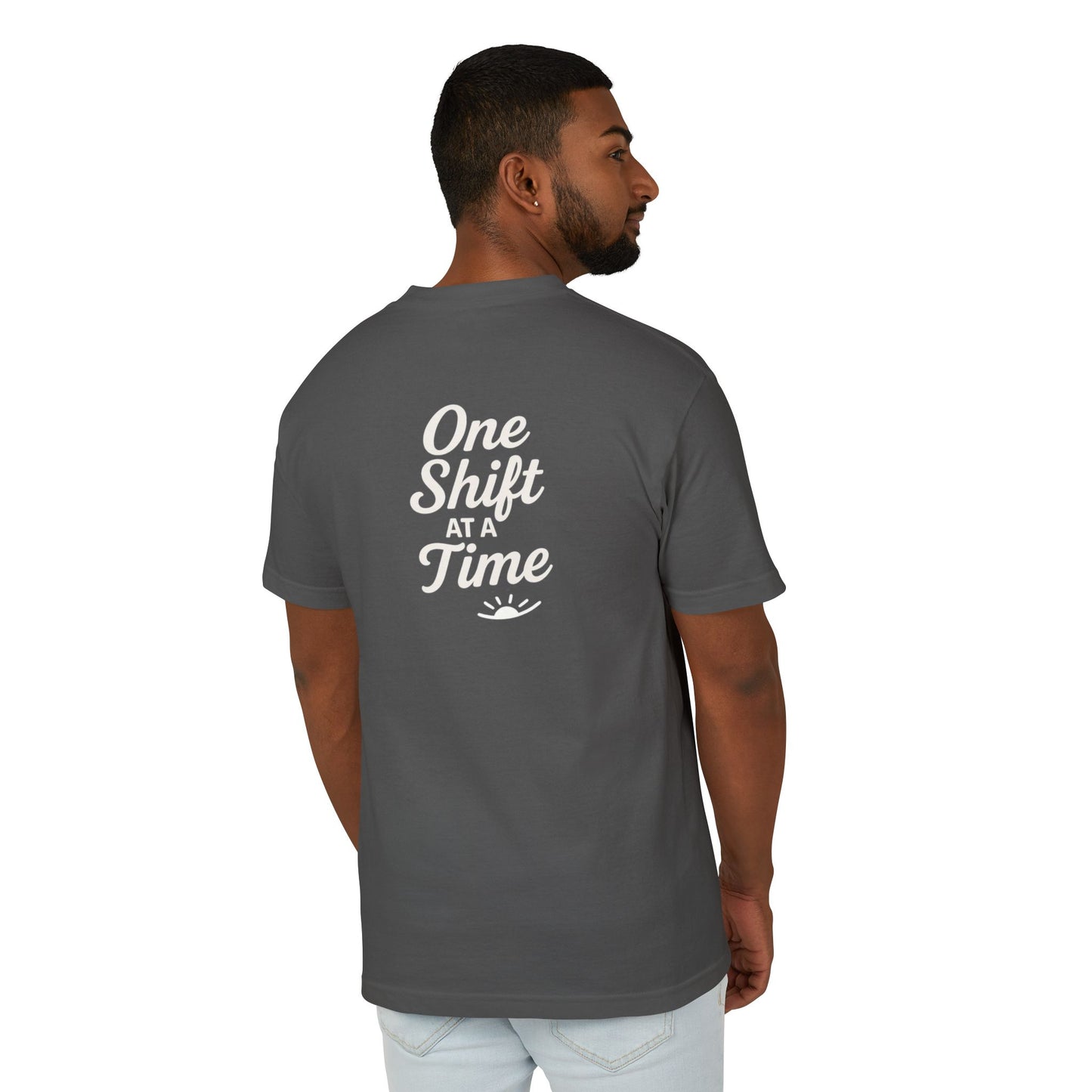 Casual Cotton Tee - One Shift at a Time, Relaxed Fit