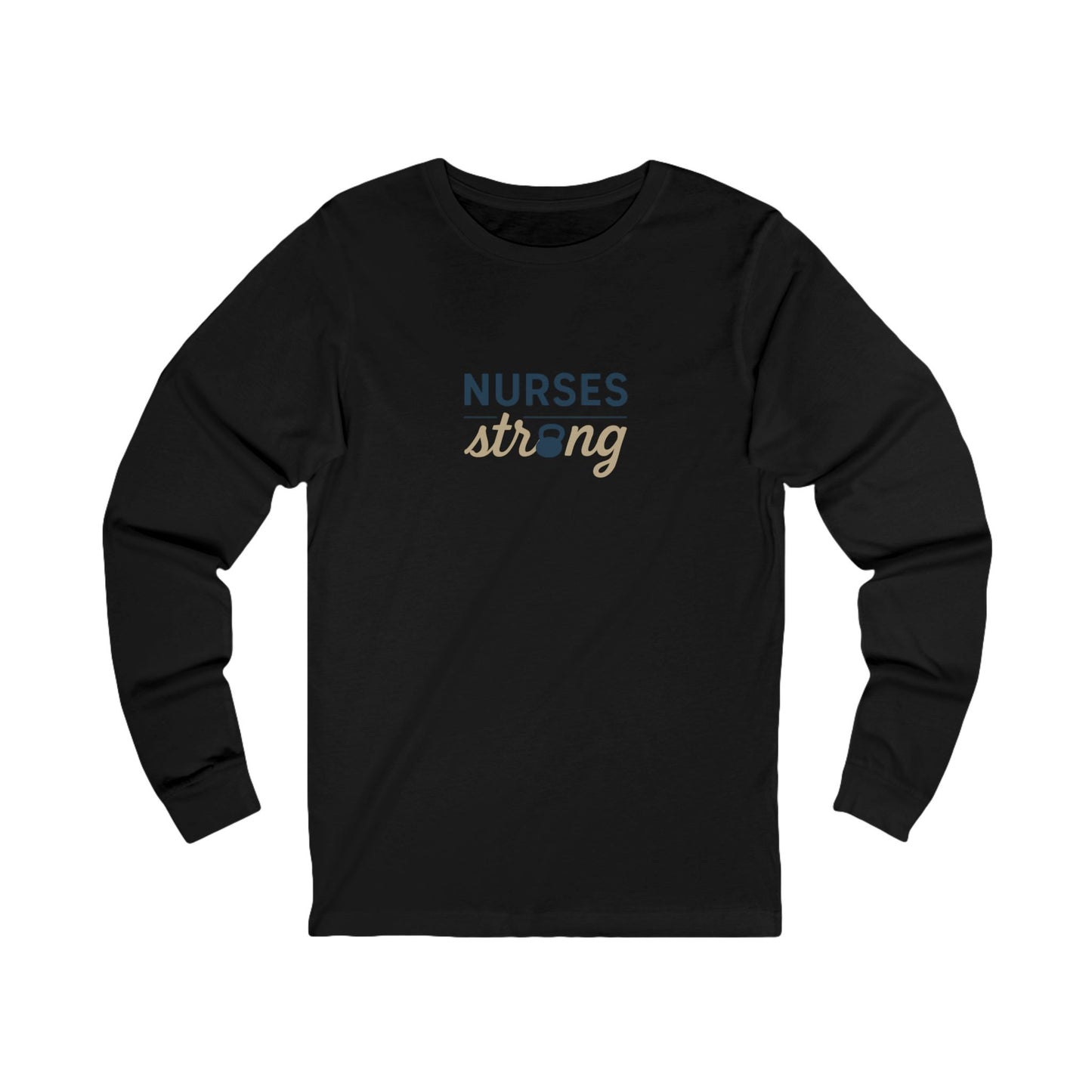Blue Tan NSLong Sleeve Tee, Unisex Jersey Tee for Nurses