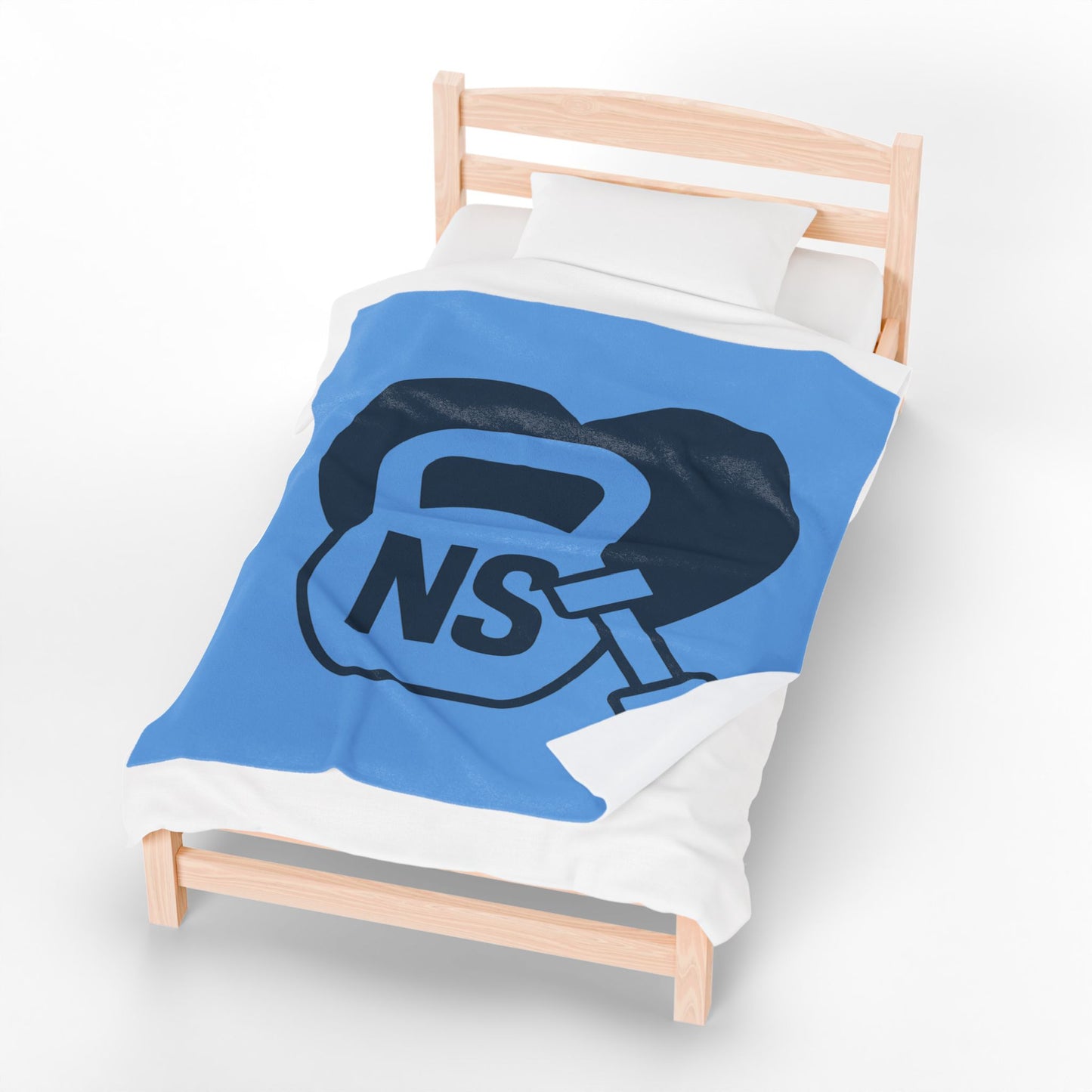 NS Velveteen Plush Blanket, Cozy Gym Décor, Home Exercise Gift, Fitness Enthusiast Present, Soft Plush Throw