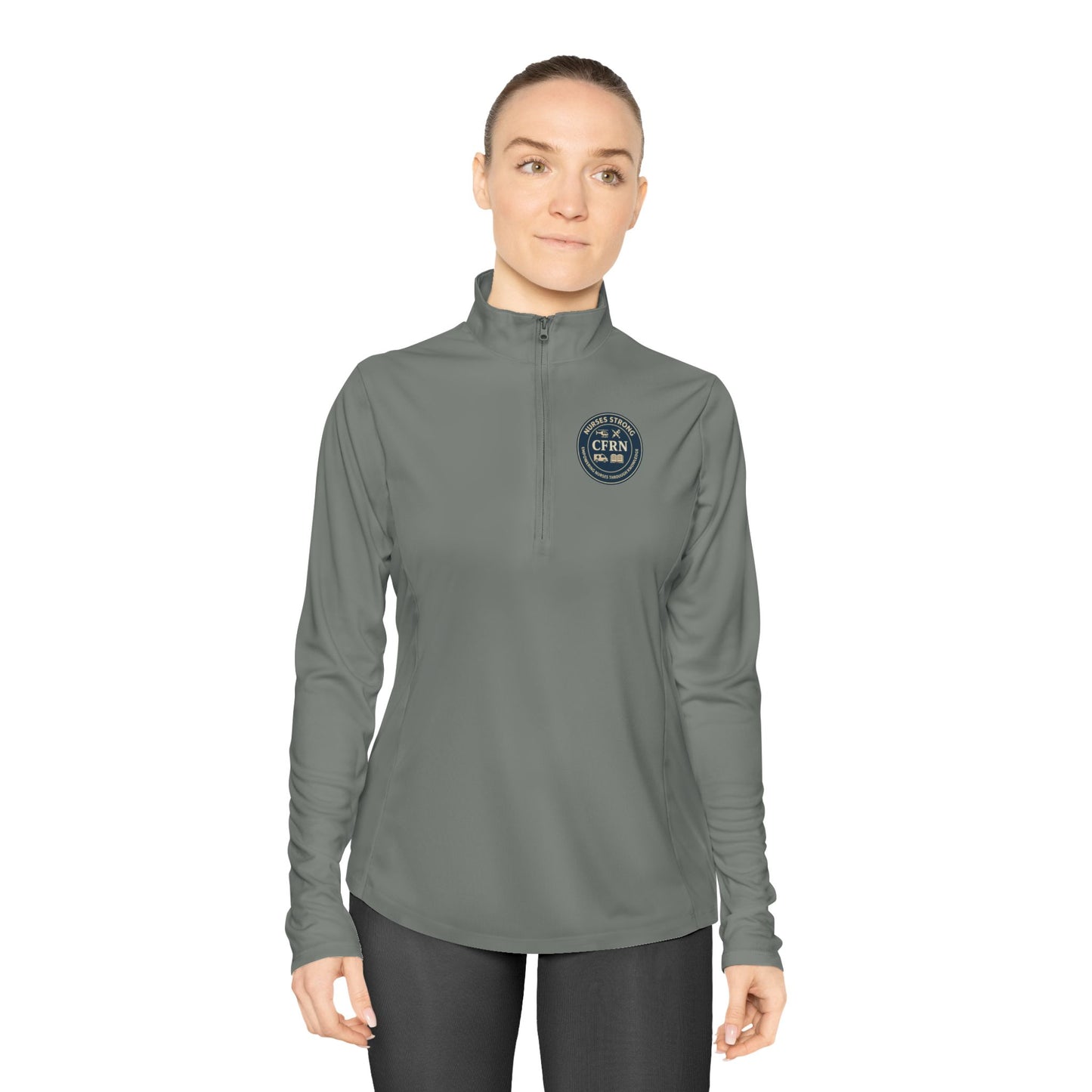 CFRN Ladies Quarter-Zip Pullover for Casual Comfort, Athletic Wear, Gift for Her, Outdoor Activities, Cozy Layering