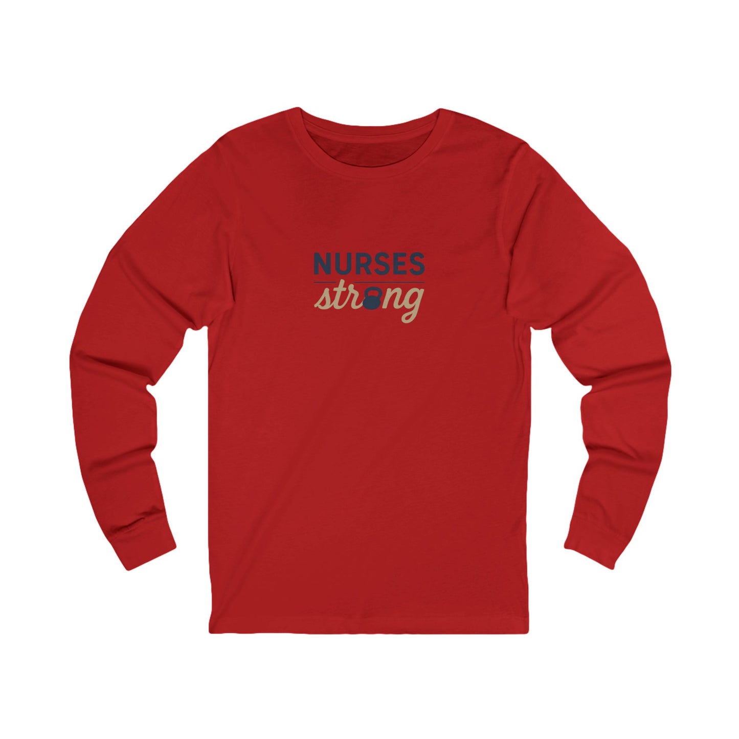 Blue Tan NSLong Sleeve Tee, Unisex Jersey Tee for Nurses