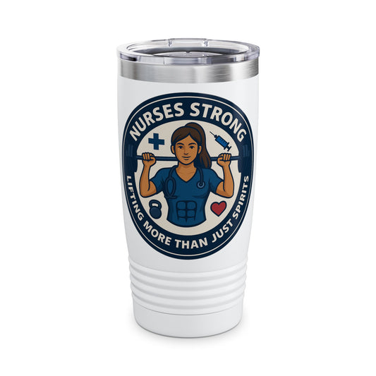 Nurse Strong Tumbler, Inspirational Travel Mug for Healthcare Workers, Gift for Nurses, Motivational Cup, Nursing Student Accessory