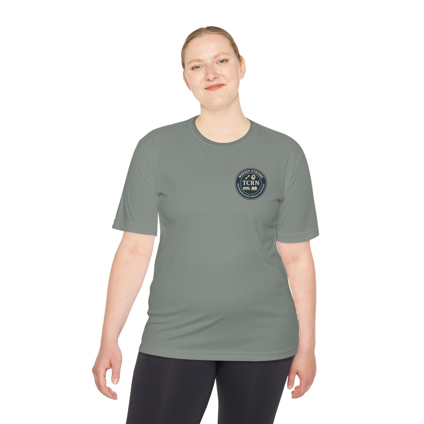 TCRN Nurses Strong Unisex Moisture Wicking Tee - Workout Shirt, Gift for Nurses, Health Care Apparel, Fitness Clothing, Team Spirit Fashion
