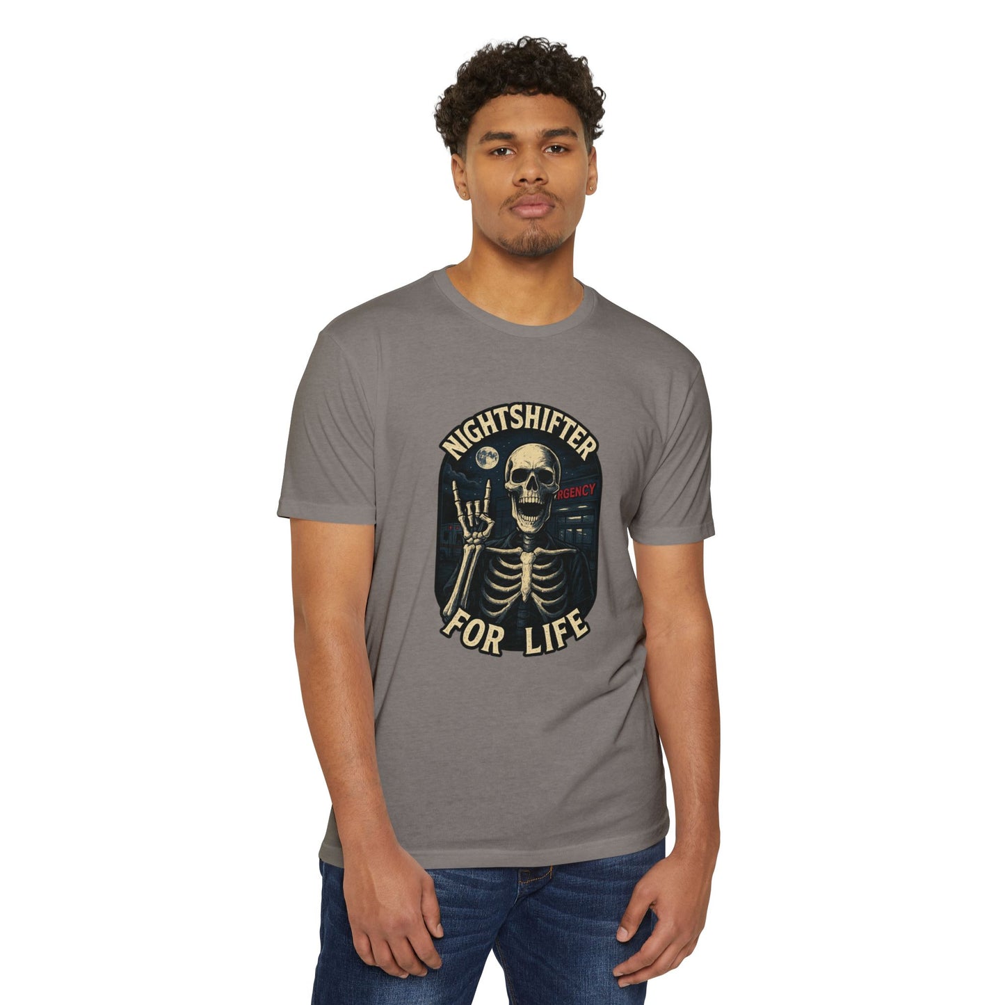 Nightshifter for life T-Shirt, Unisex Graphic Tee for Nurses, Halloween Top, Gift for Night Workers, Casual Wear