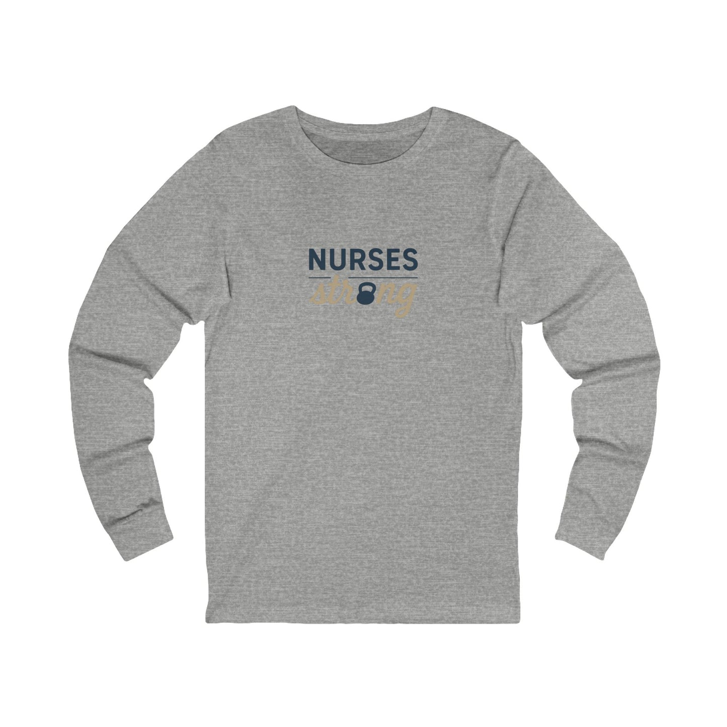 Blue Tan NSLong Sleeve Tee, Unisex Jersey Tee for Nurses